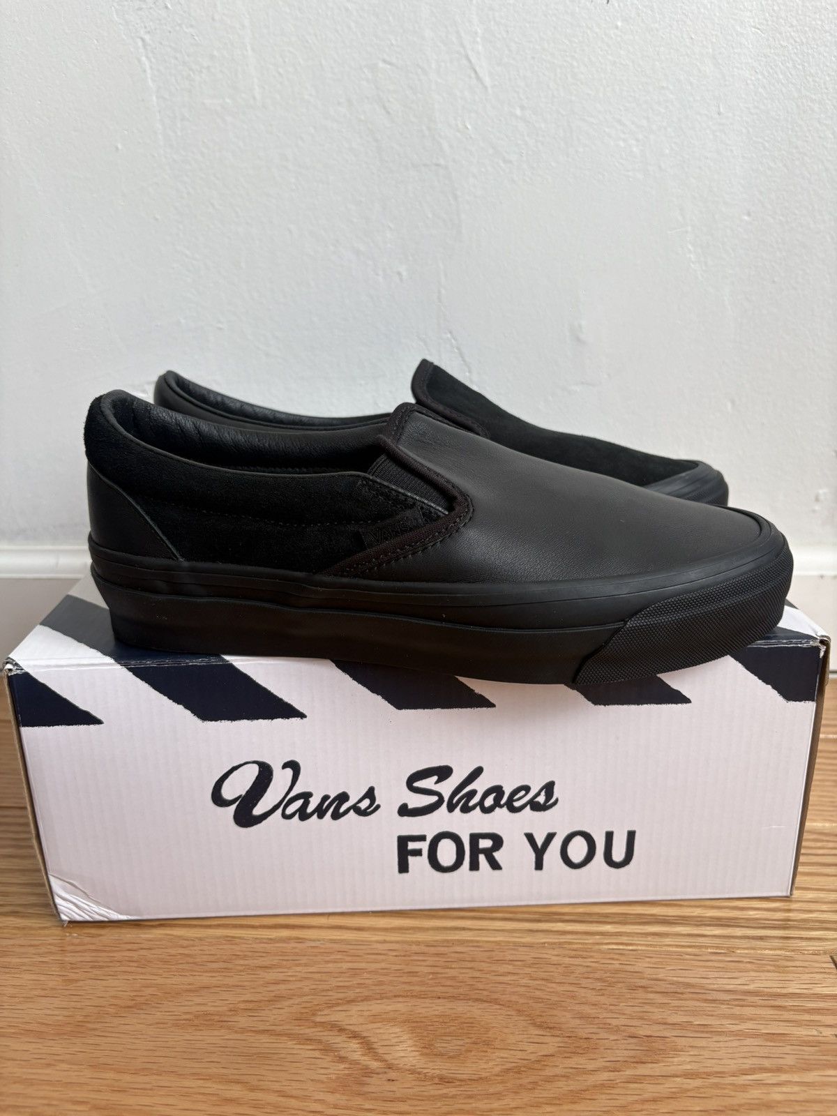 Engineered Garments × Vans Engineered Garments × Vans OTW Slip-On 98 - Blk /Blk Leather Size US 7 / EU 40 - 1 Thumbnail