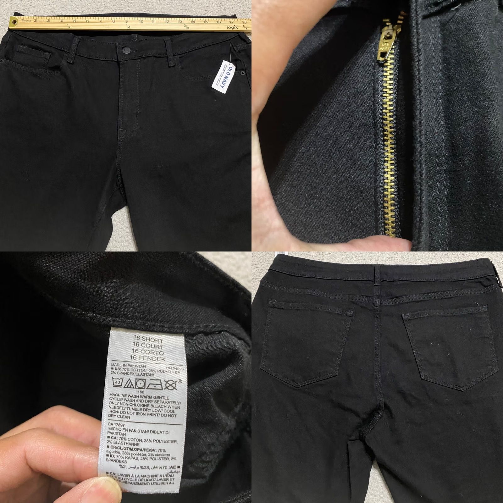 Old Navy NWT Old Navy Jeans Black Denim Bootcut High Rise 16 Dark Wash Womens Adult Regular 29in Inseam Pocket 5-Pocket Denim Shirt? Size 38" / US 16 / IT 52 - 8 Thumbnail