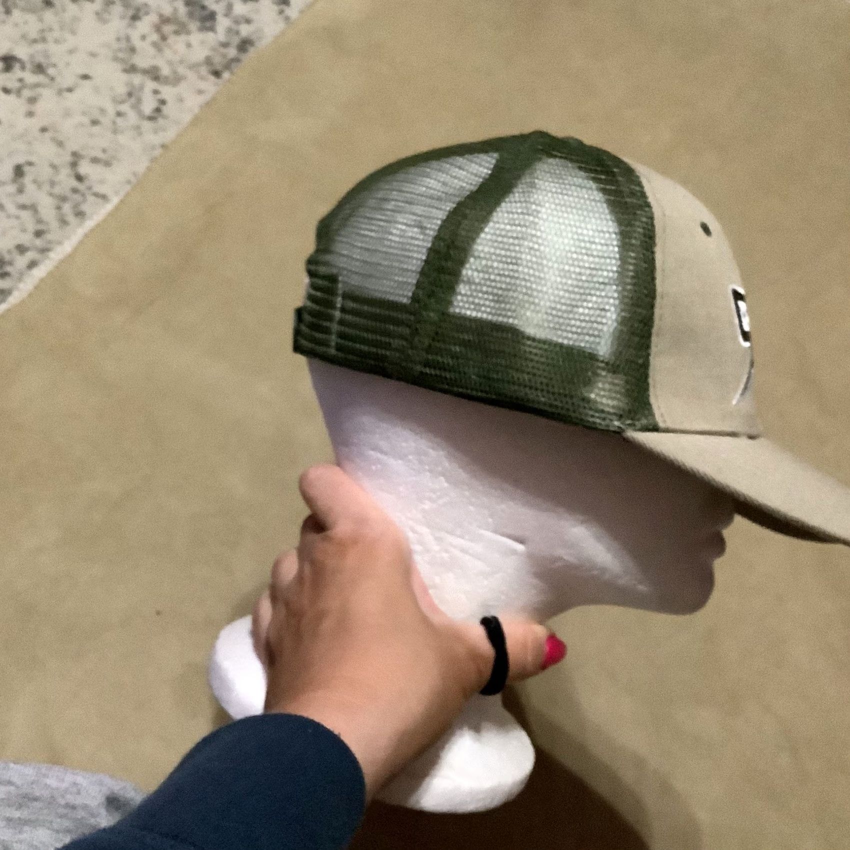 Vintage OKC Comets Army Green Trucker Hat Adult One Size Adjustable Men Green Hat Size ONE SIZE - 2 Thumbnail