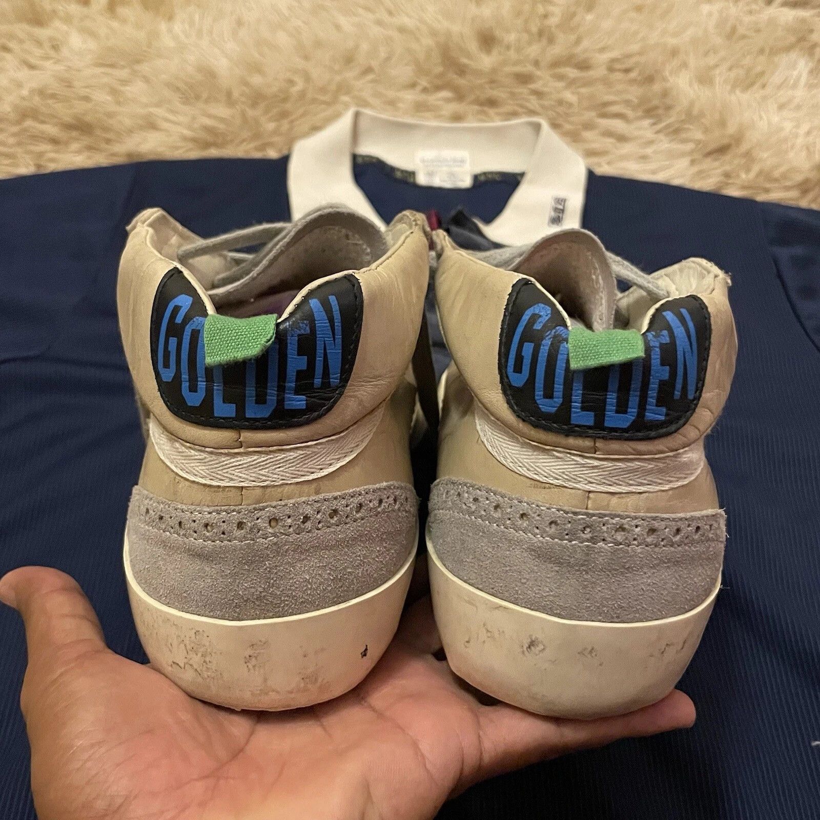 Golden Goose Share Golden Goose Sneakers MID STAR GGDB High Top Leather Size US 12 / EU 45 - 7 Thumbnail