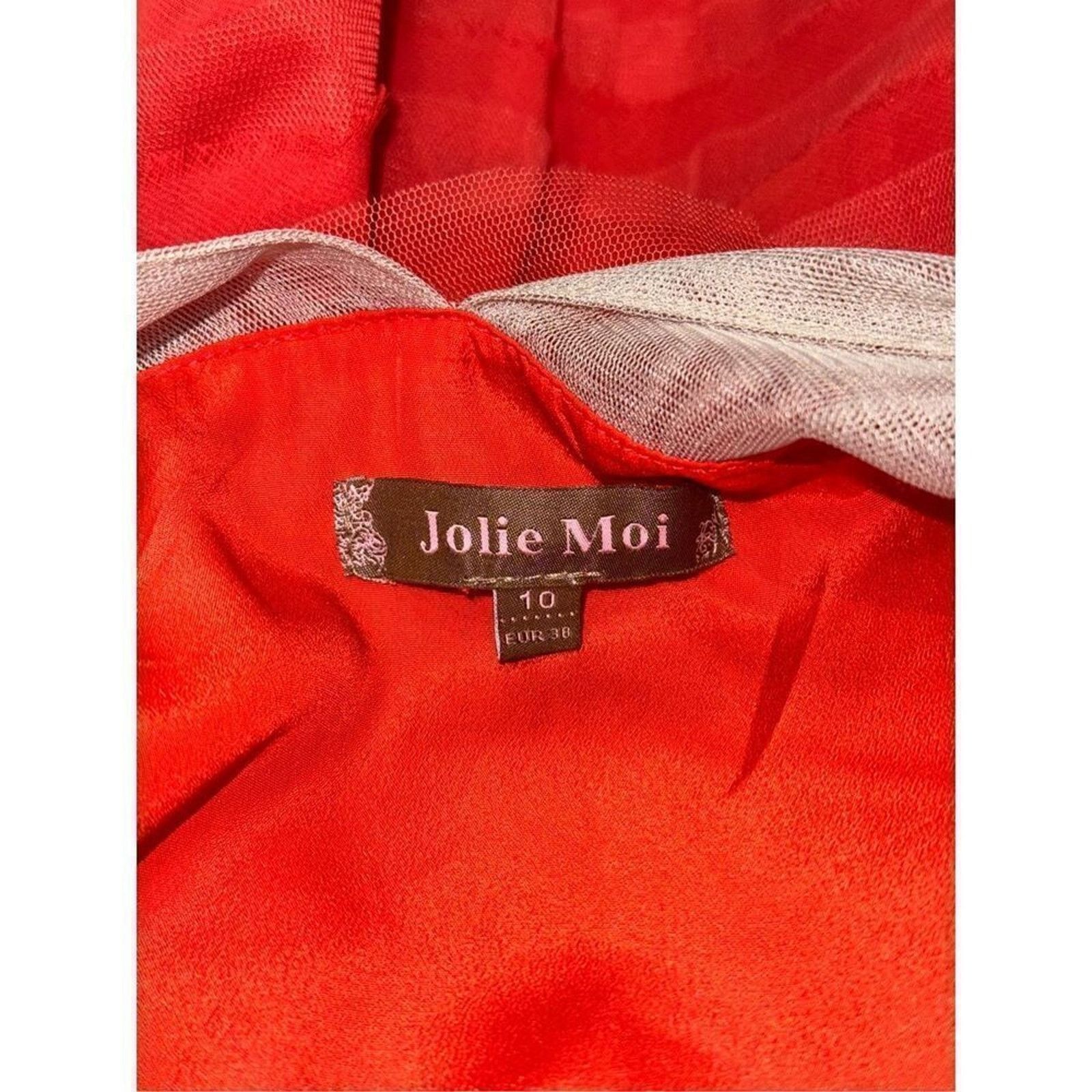 Other Jolie Moi red tiered mesh dress with embellished top | US 6 Size M / US 6-8 / IT 42-44 - 6 Thumbnail