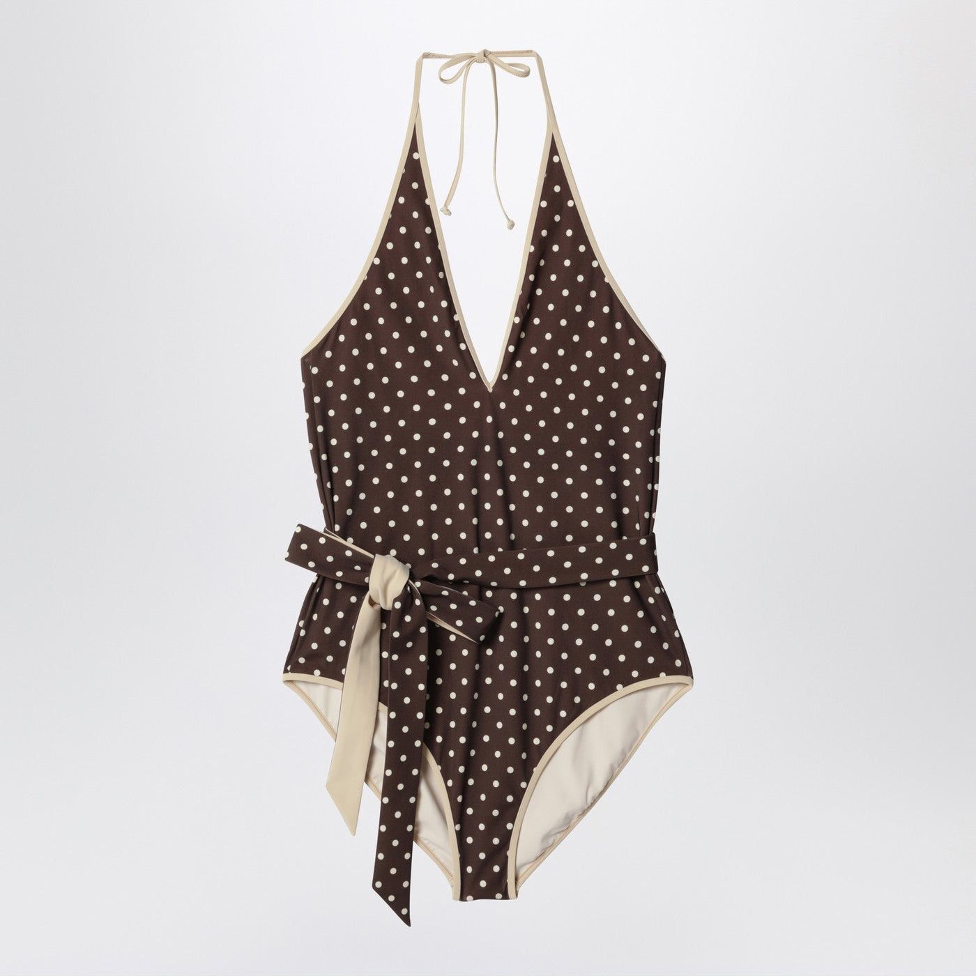 Valentino Valentino Brown Swimsuit With Plusdepois Motif Size ONE SIZE - 1 Thumbnail