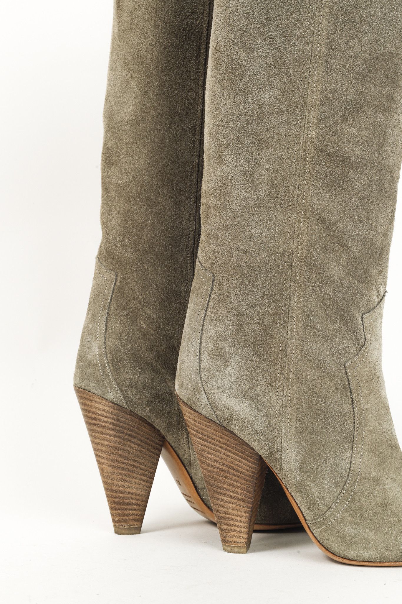 Isabel Marant Etoile Isabel Marant Etoile Ruth Western High Khaki Calf Boots Size US 6 / IT 36 - 8 Thumbnail