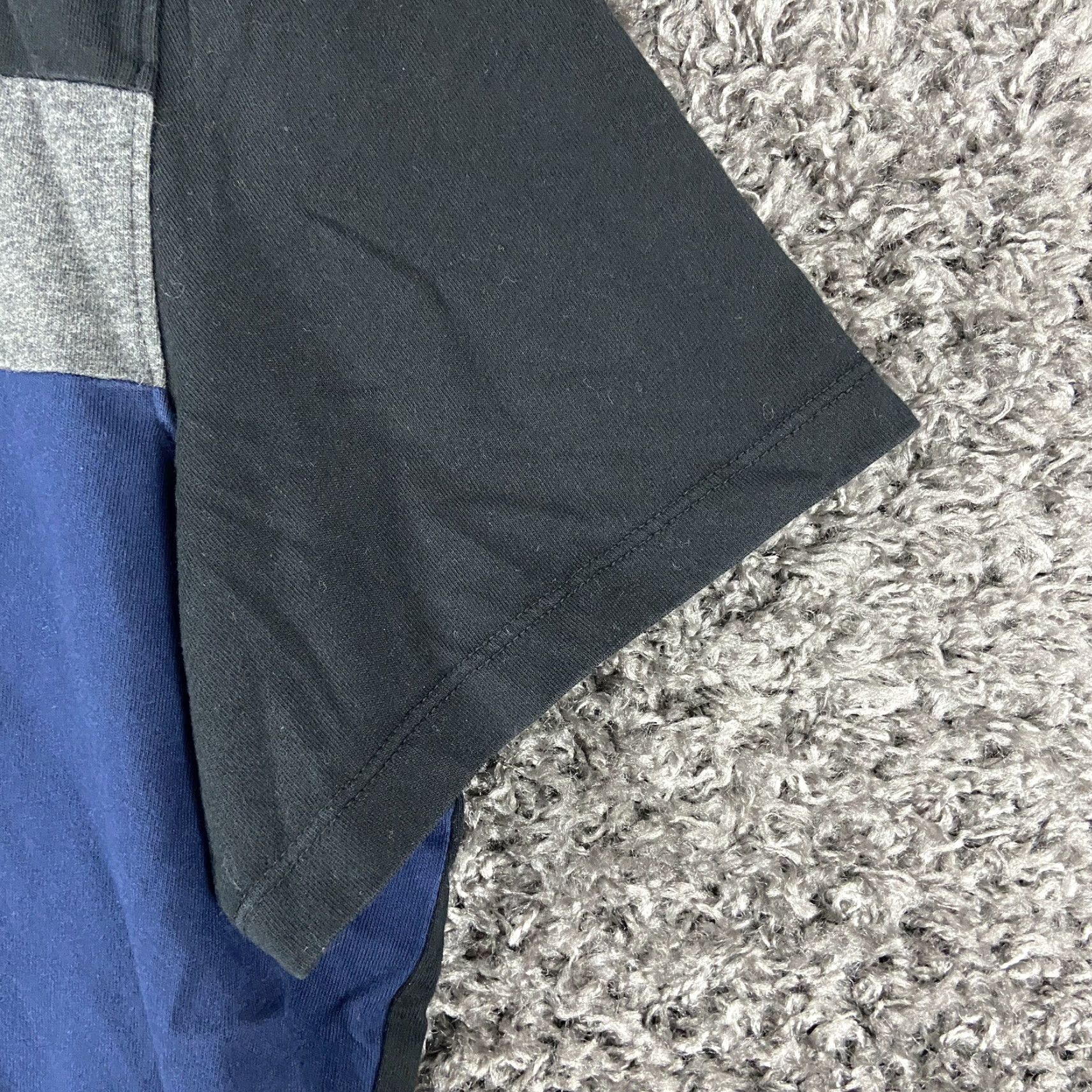 Calvin Klein Calvin Klein Liquid Touch Black Blue Fray Striped Short Sleeve 1/2 Zip Men’s XL T-Shirt Size US 36 / EU 52 - 3 Thumbnail