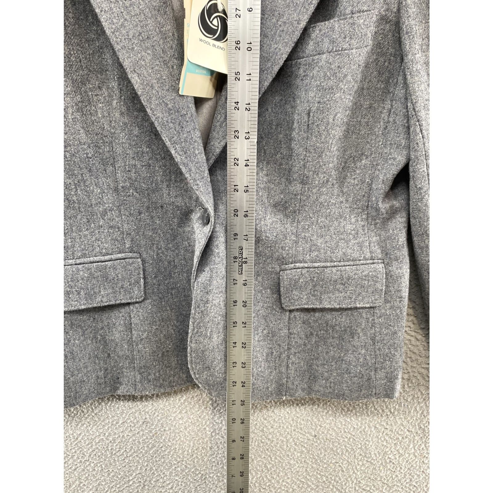 Pendleton VTG Peerless Of Boston Women’s Wool Blazer Career Jacket Gray Size 12 NEW - Business Jacket Mens Womens Girls Boys Size XL / US 12-14 / IT 48-50 - 6 Thumbnail