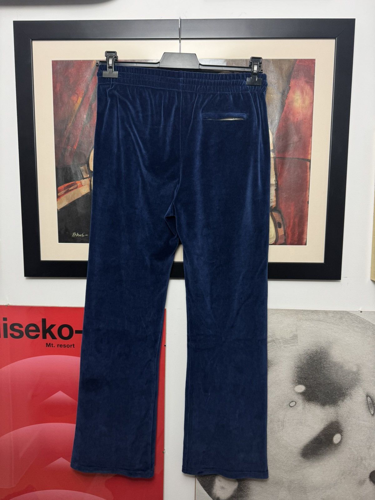 Celine Celine Velour Track Pants Hedi Slimane Triomphe Logo Sample Size US 31 - 2 Thumbnail