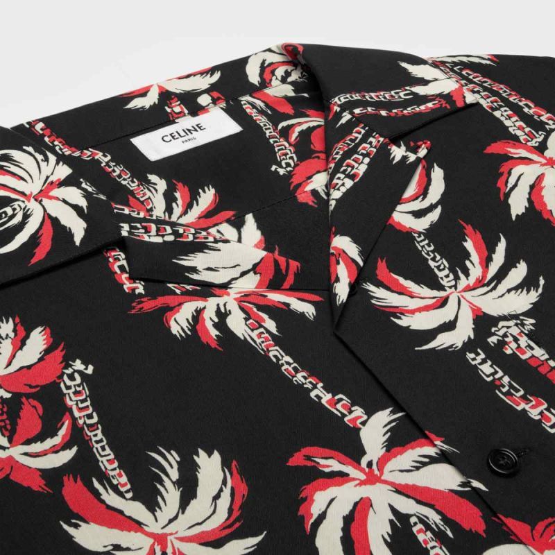 Celine o1bcso1str1124 Printed Viscose Hawaiian Shirt in Multicolor Size US S / EU 44-46 / 1 - 3 Thumbnail