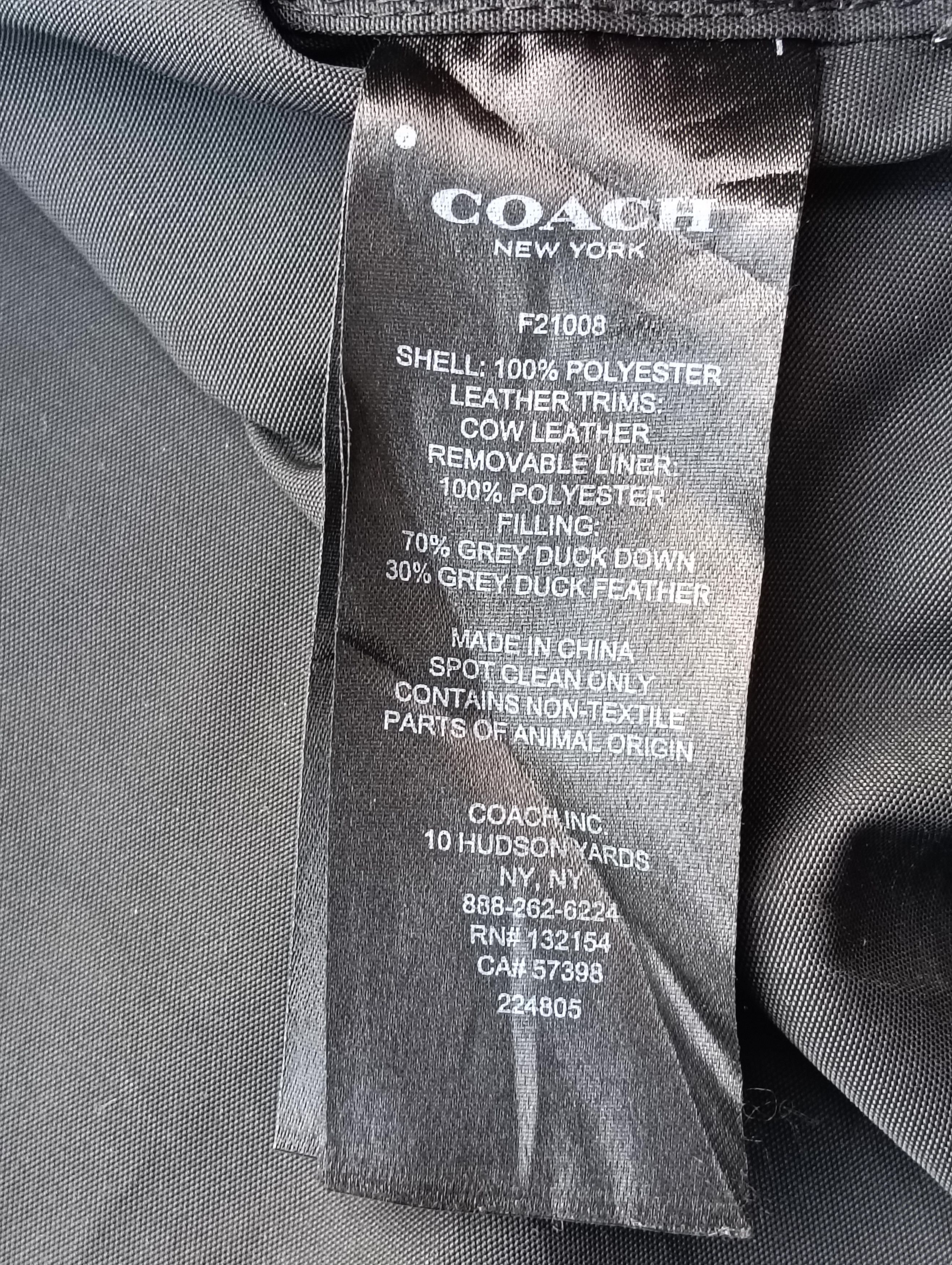 Coach 𝗖𝗢𝗔𝗖𝗛 Black Down Parka Coat – Cold Weather Essential Size US M / EU 48-50 / 2 - 8 Thumbnail