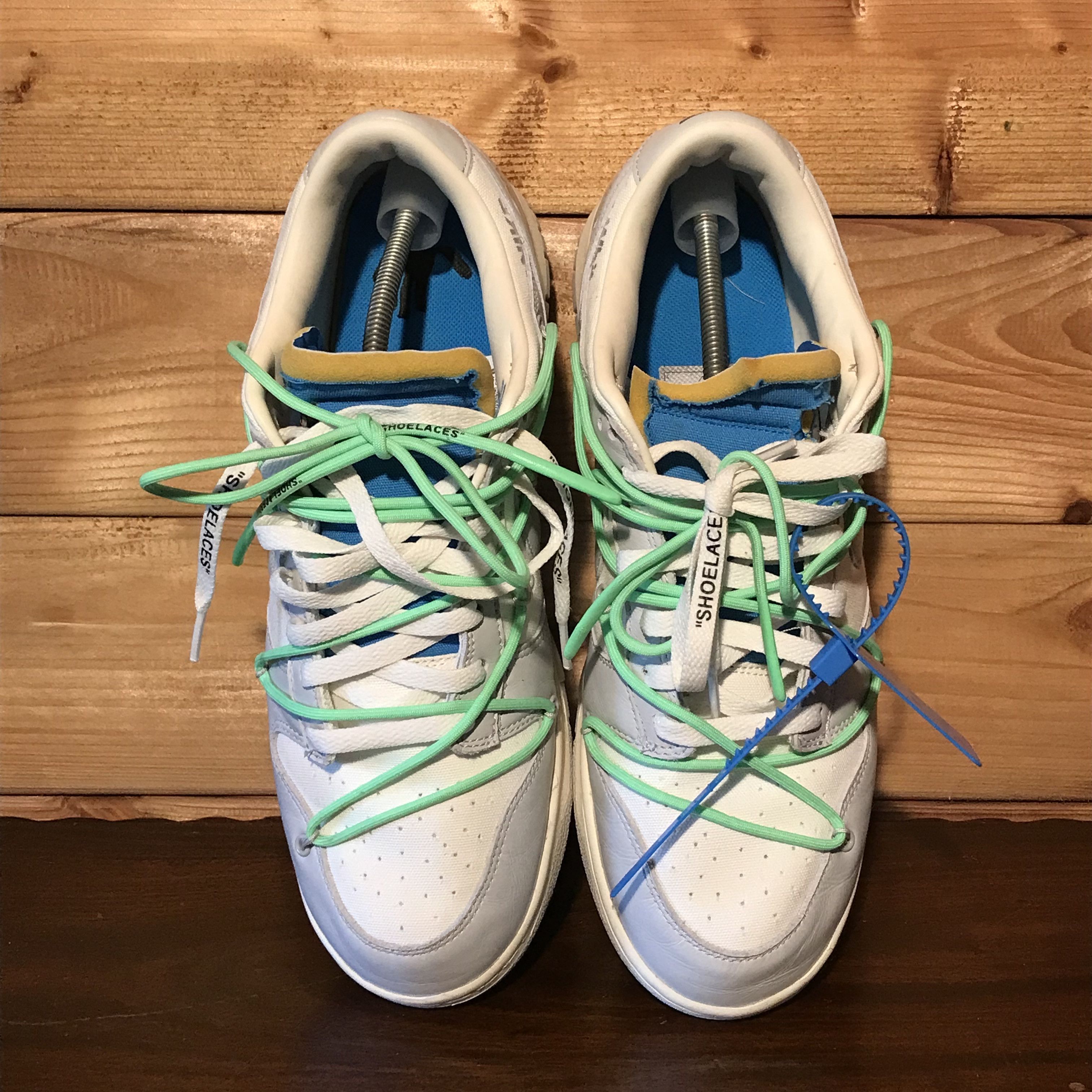 Nike × Off-White × Virgil Abloh 2021 Nike x Off-White Virgil Abloh Lot 26 Sail Grey Dunk Low Size US 12.5 / EU 45-46 - 6 Thumbnail