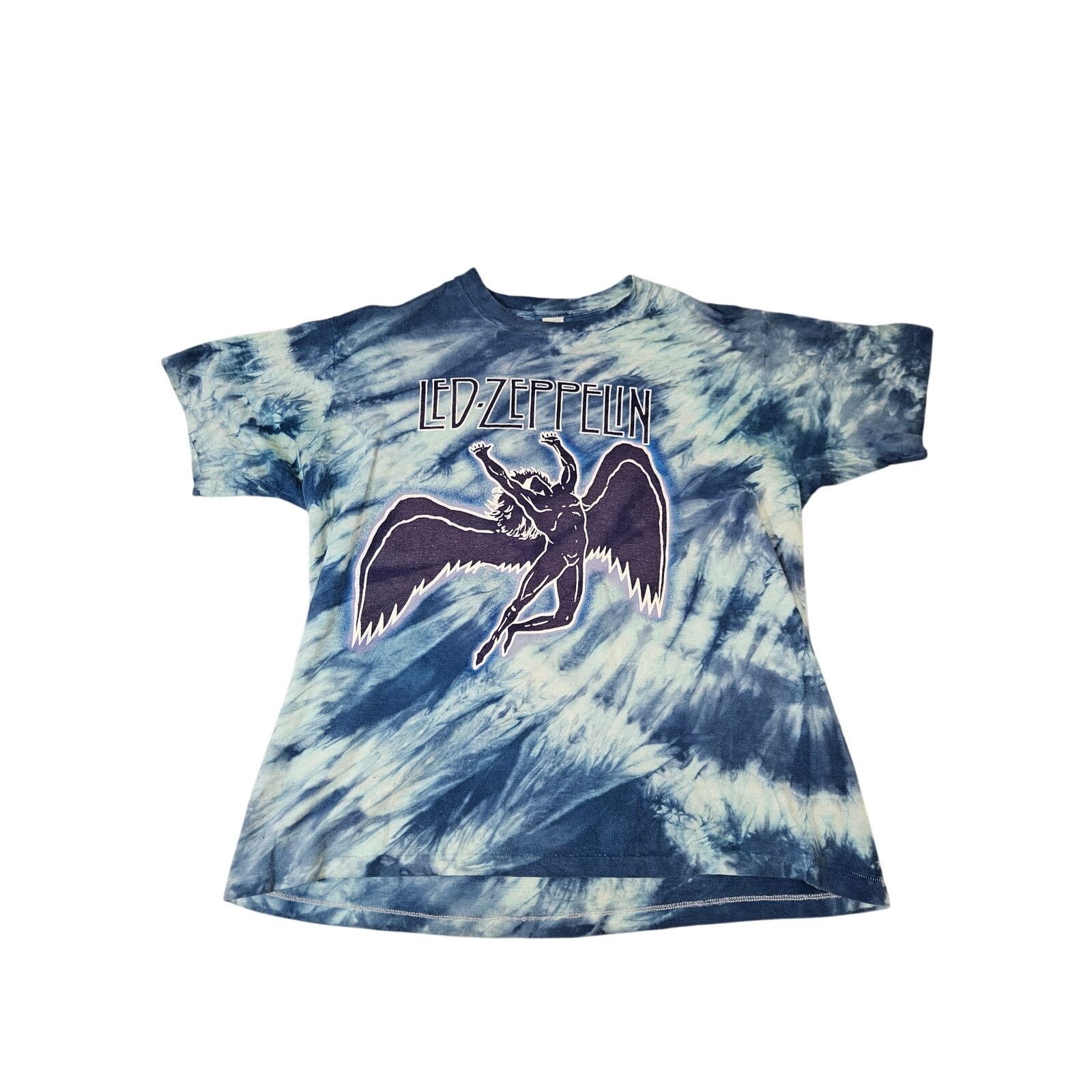 Led Zeppelin Vintage 1984 Myth Gem T-Shirt Blue Tie Dye