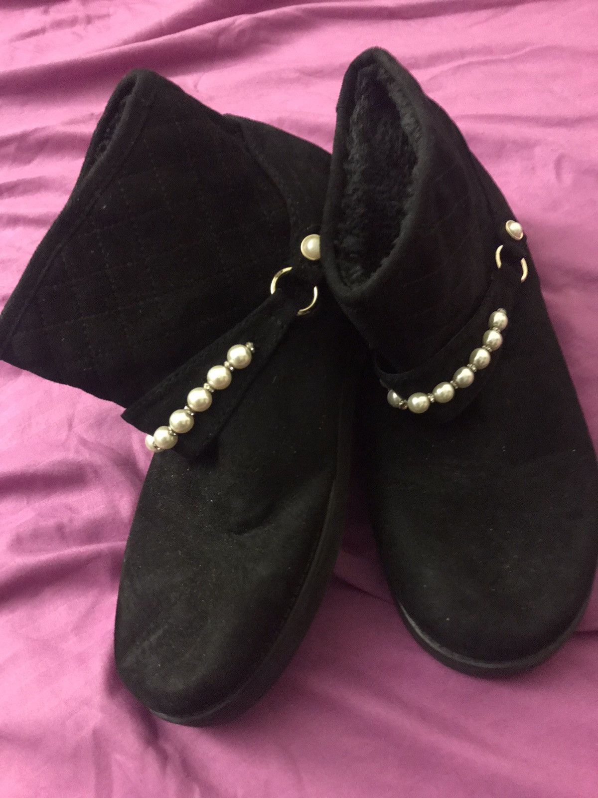 The Unbranded Brand Women’s Winter Boots With Fur & Beads Size US 10 / IT 40 - 3 Thumbnail