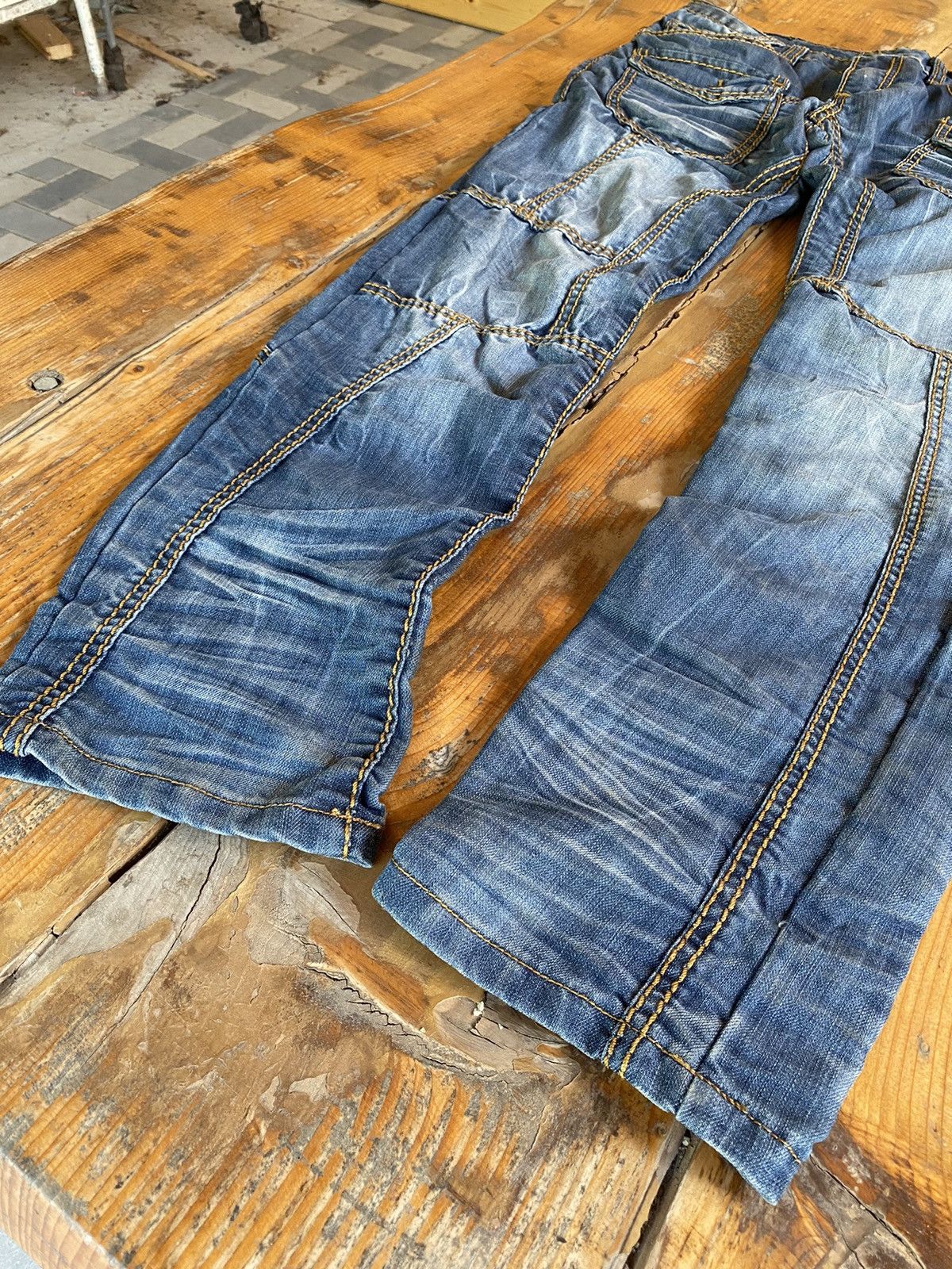 If Six Was Nine DISTRESSED JEANS Denim multi pocket y2k lgb style Size US 32 / EU 48 - 24 Thumbnail