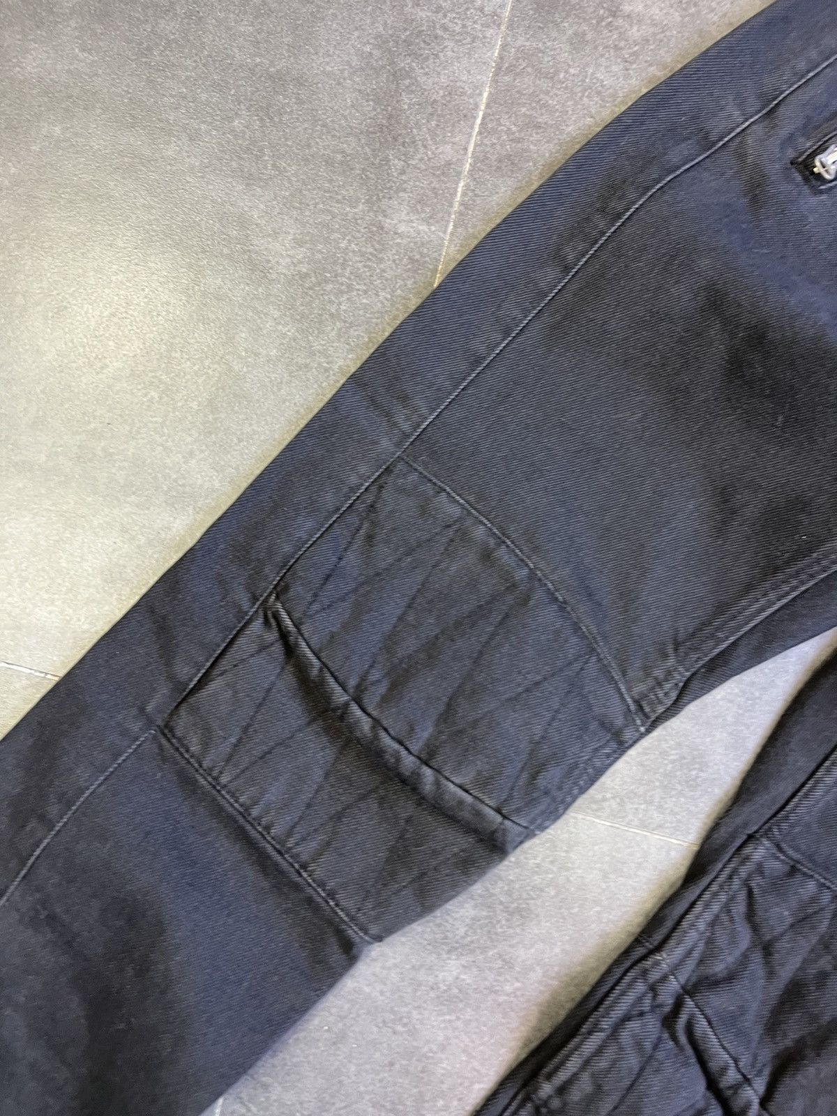 H&M × Isabel Marant Balmain SLP type Isabel Marant Hm Biker zippered waxed denim Size US 34 / EU 50 - 6 Thumbnail