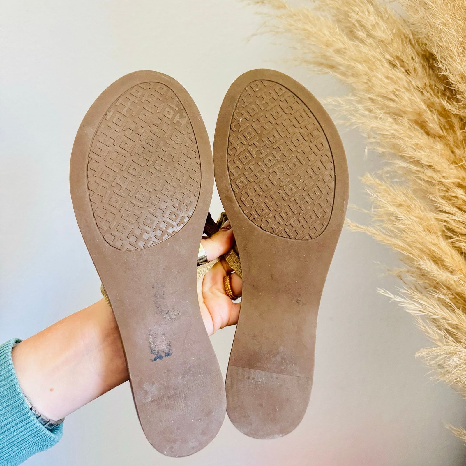 Tory Burch TORY BURCH Beige Brown Print Mini Miller $258 Slides Sandals Size US 8.5 / IT 38.5 - 5 Thumbnail
