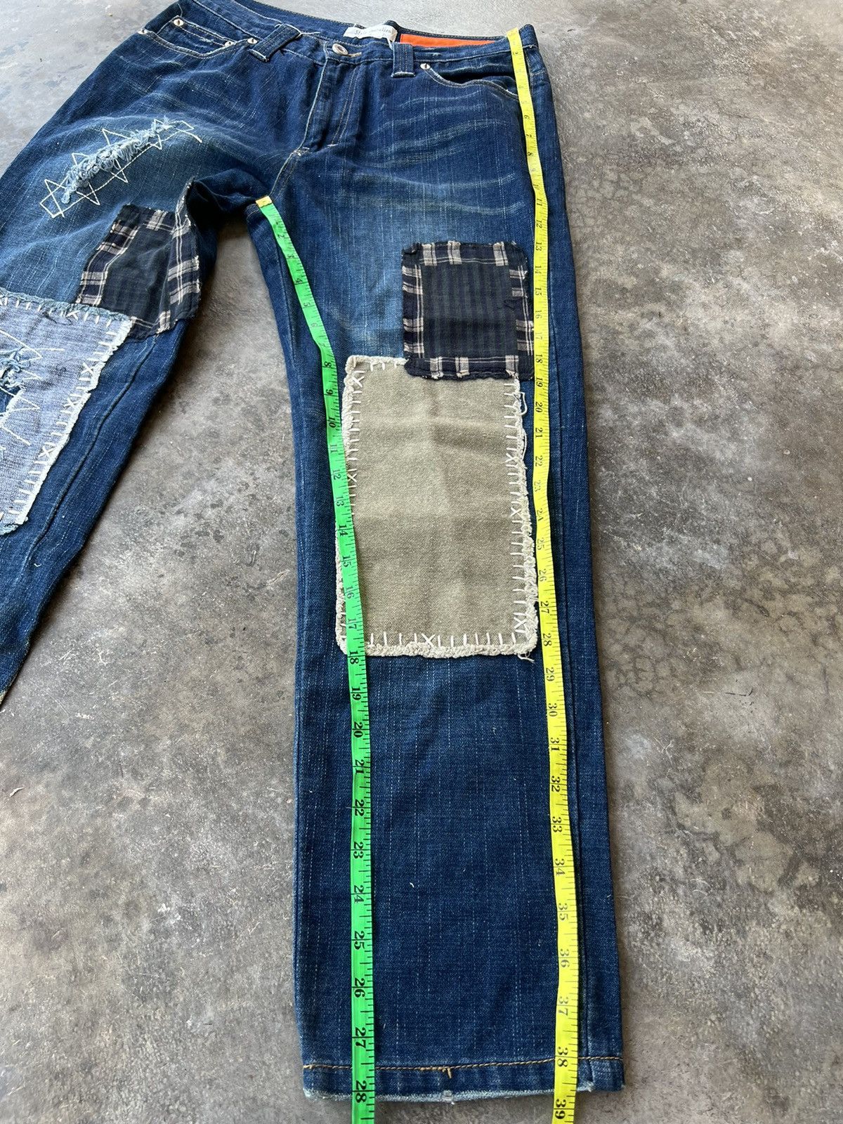 Japanese Brand Style Operation Custom Sashiko Boro Patches Jeans Size US 29 - 11 Thumbnail