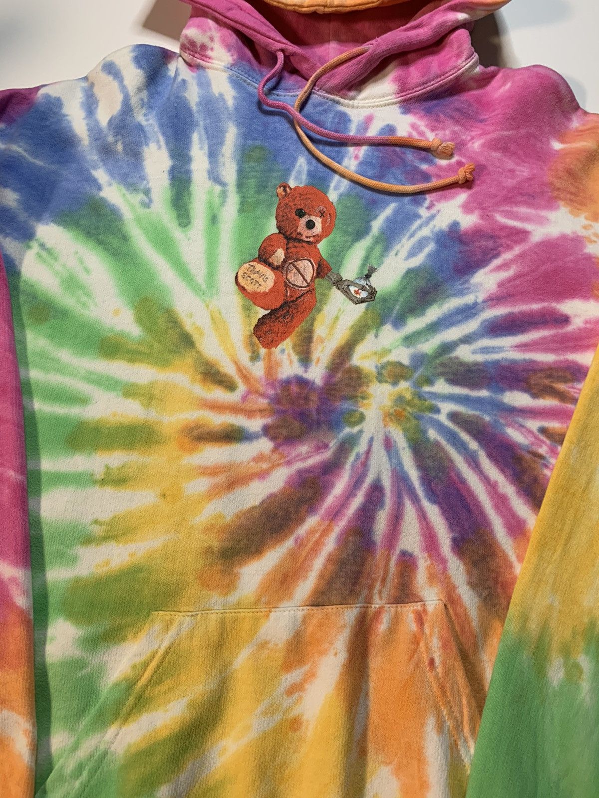 Travis Scott Astroworld Tie-Dye Teddy Bear Hoodie Size US XL / EU 56 / 4 - 5 Thumbnail