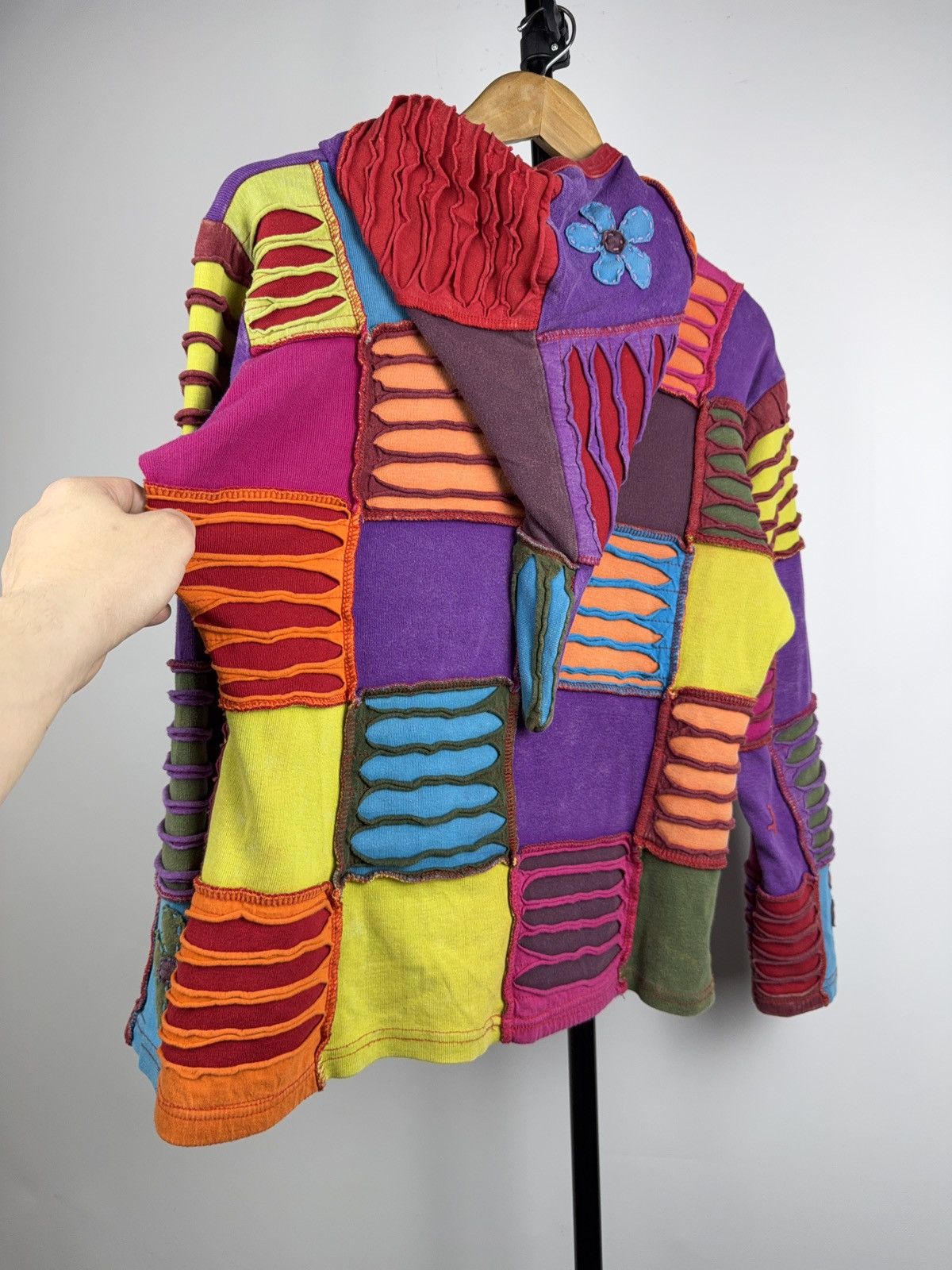 Japanese Brand Retro Nepal Patchwork Hoodie Hippie Boho Distressed Jacket Size S / US 4 / IT 40 - 13 Thumbnail