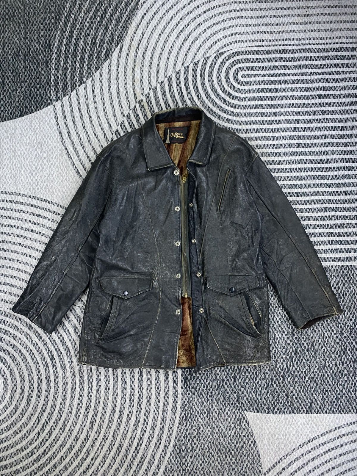 Japanese Brand Vintage Hight Class Hide Men’s Wear Zip-Up Leather Jacket Size US M / EU 48-50 / 2 - 6 Thumbnail