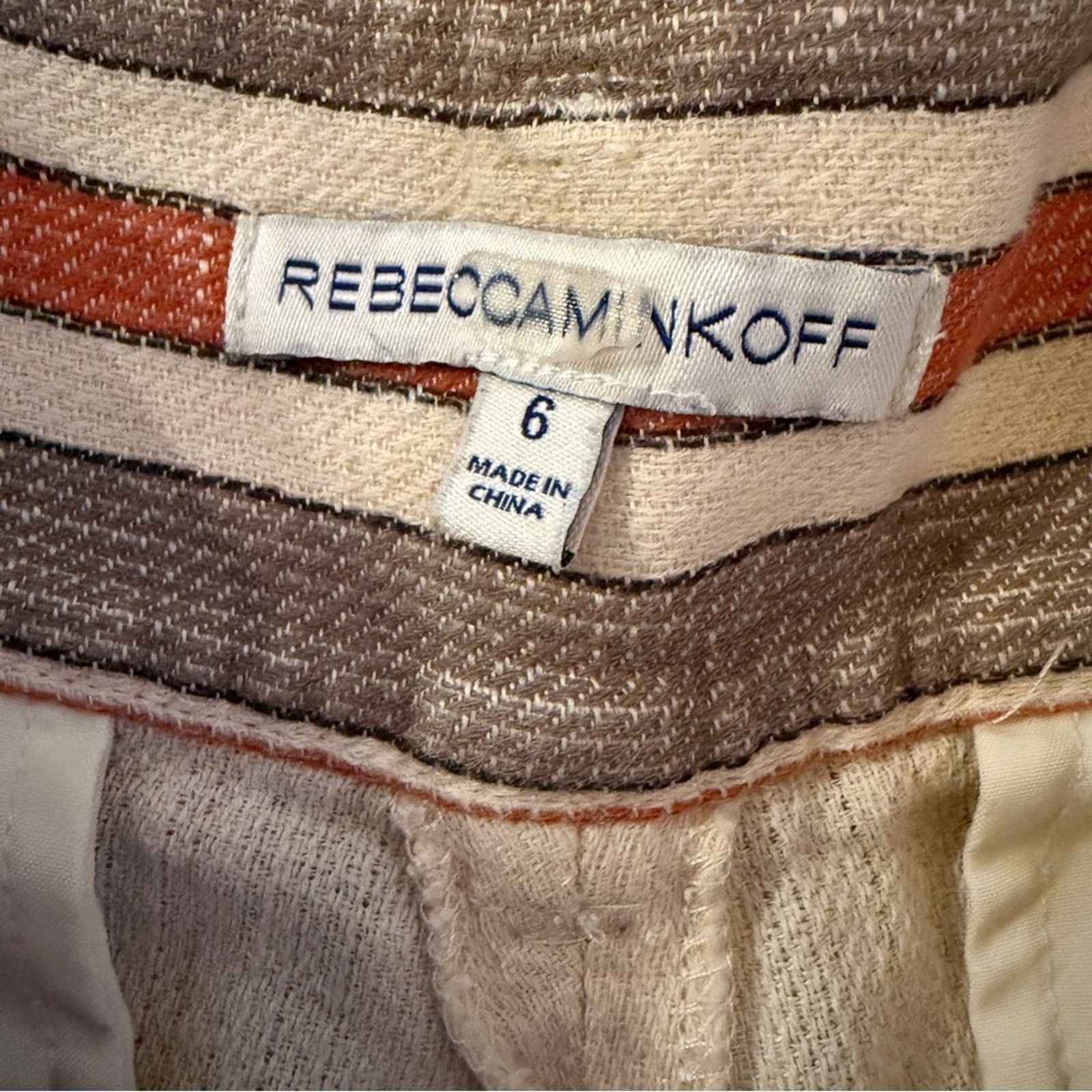 Rebecca Minkoff Rebecca Minkoff Molly Striped High Rise Straight Pants 6 Size 28" / US 6 / IT 42 - 7 Thumbnail