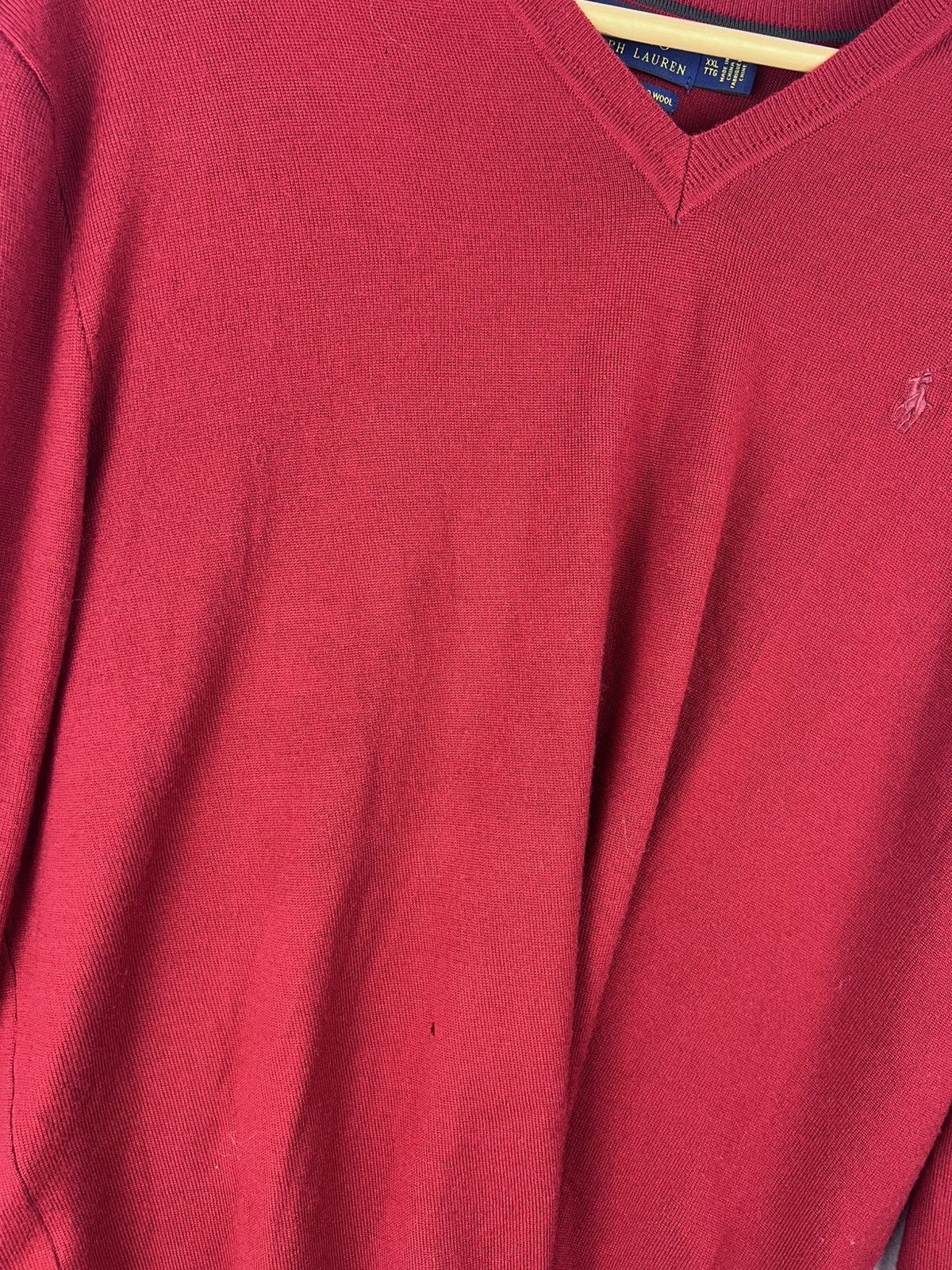Polo Ralph Lauren × Vintage POLO RALPH LAUREN Red Crew Neck Sweater XXL Washable Merino Size US XXL / EU 58 / 5 - 7 Thumbnail