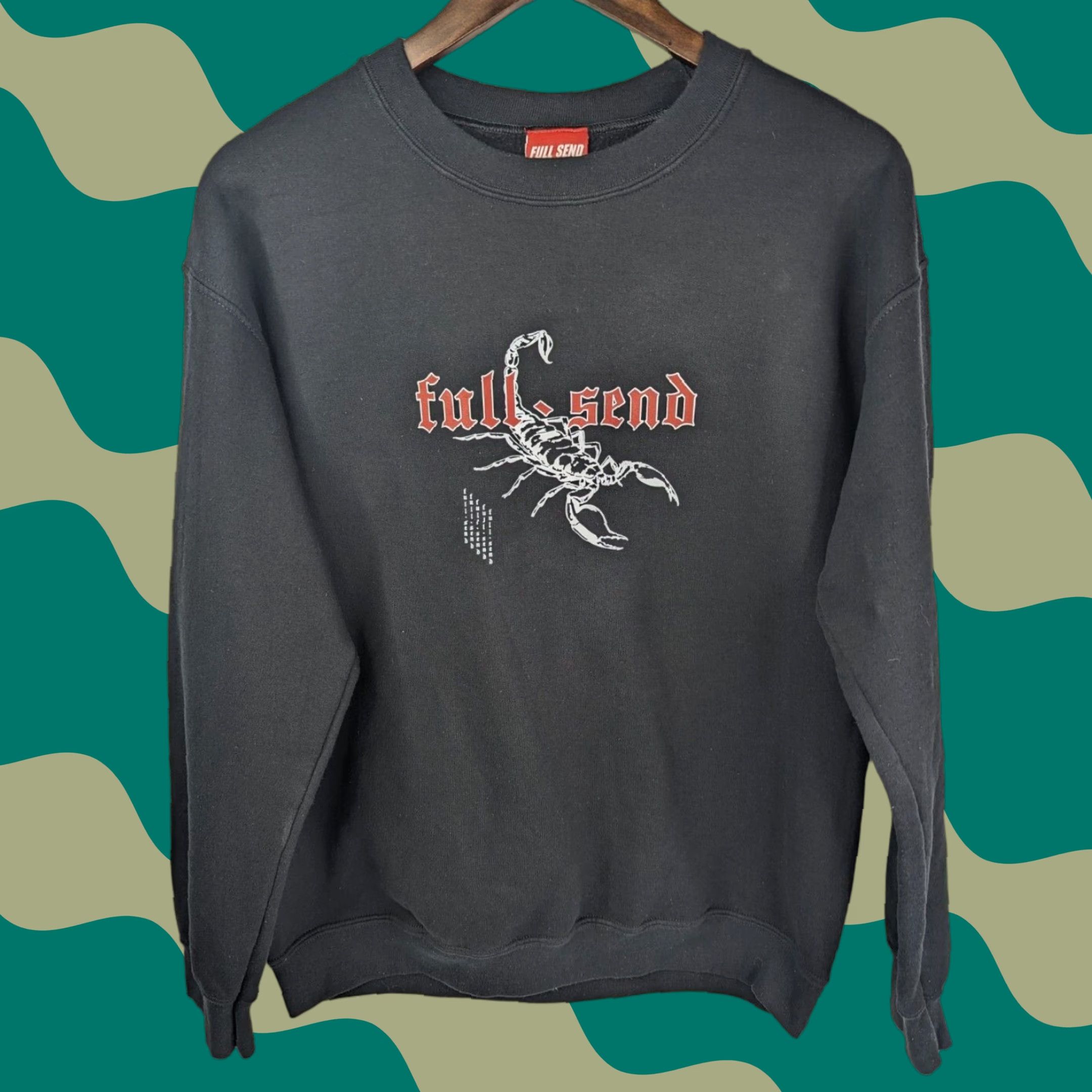Vintage Nelk Boys Full Send Scorpion Sweatshirt Men's M Long Sleeve Crew Neck Black Size US M / EU 48-50 / 2 - 1 Thumbnail