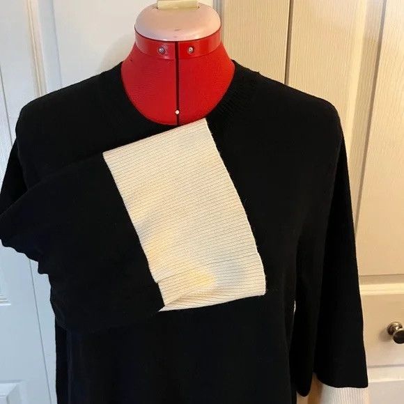 Andrew Marc Black and White Sweater by Marc New York Andrew Marc L Size L / US 10 / IT 46 - 3 Thumbnail