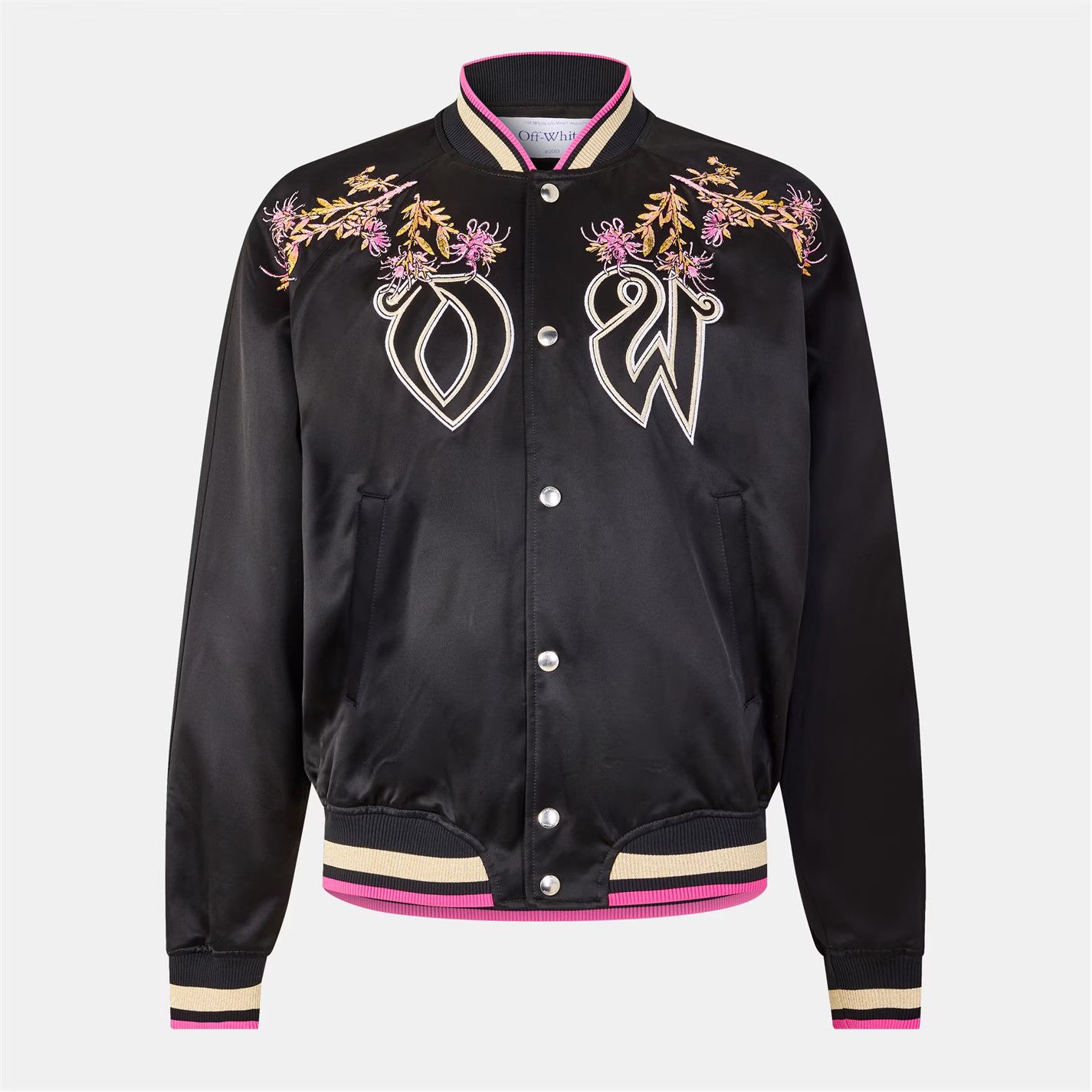 Off-White o1g2r1mq0226 Eagle-Embroidered Bomber Jacket In Multicolor Size US L / EU 52-54 / 3 - 1 Thumbnail