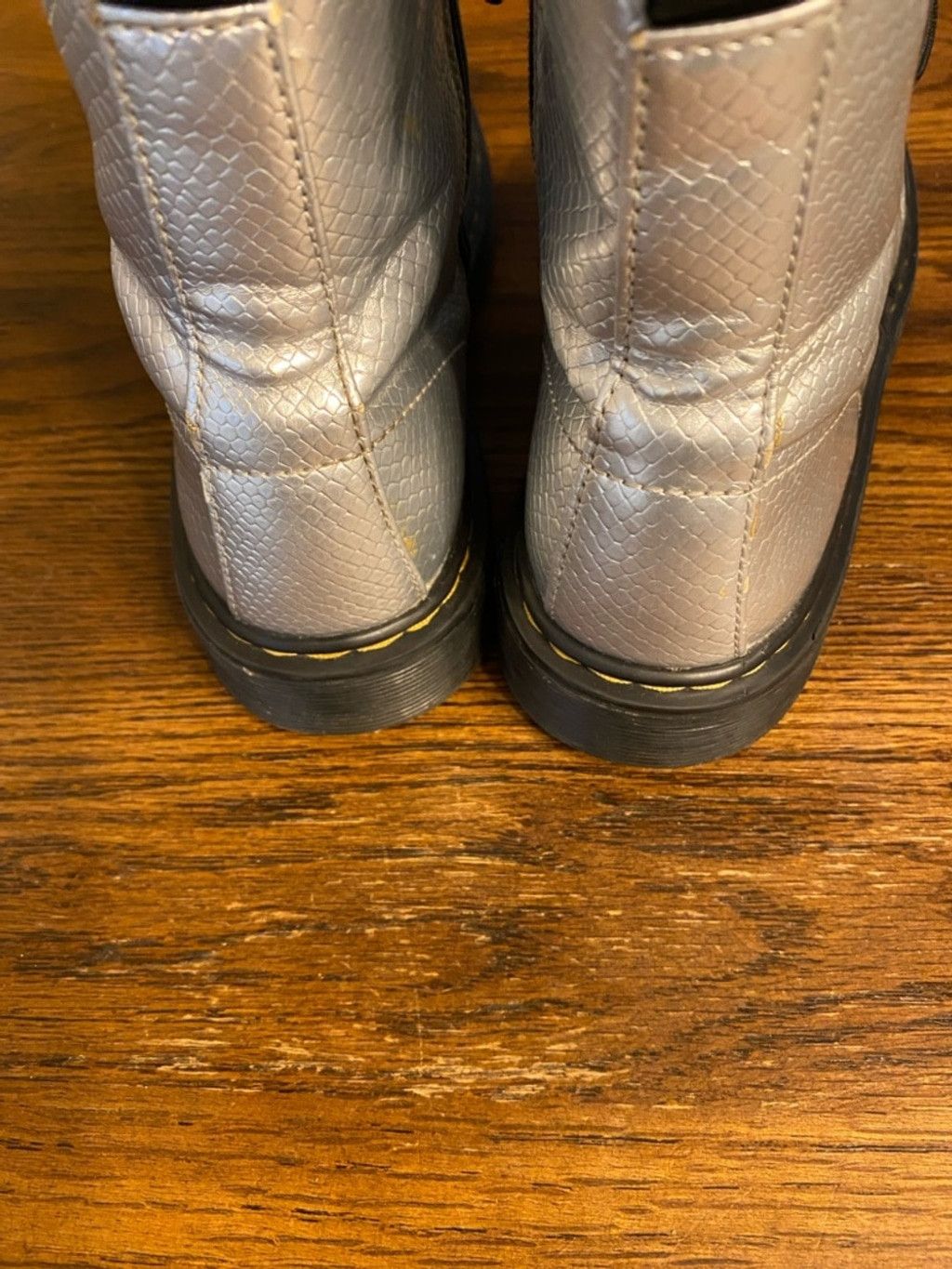 Dr. Martens Dr Martens Silver Scale 8 Eye Zipper Boots size 6 Size US 6 / IT 36 - 7 Thumbnail