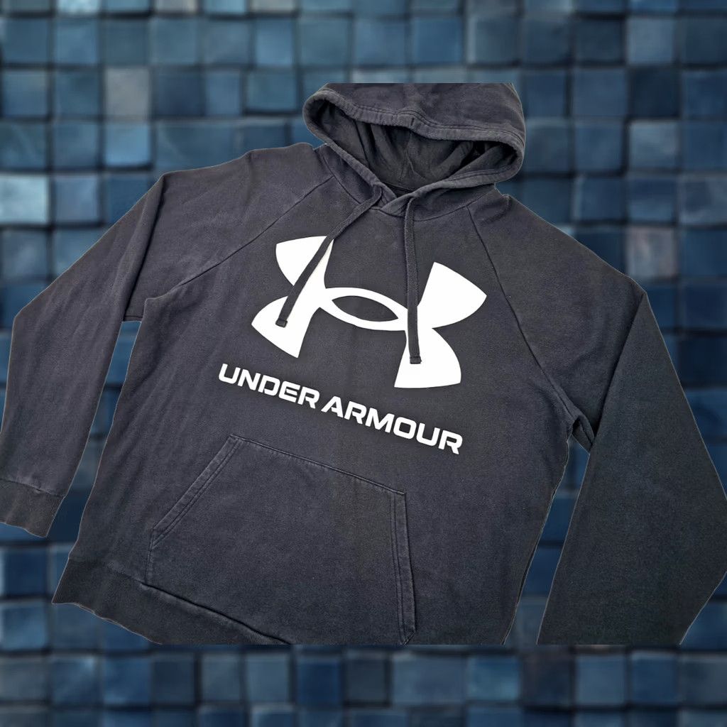 Under Armour Under Armour Rival Fleece ColdGear Loose Pullover Hoodie Men XL Washed Black Size US XL / EU 56 / 4 - 1 Thumbnail
