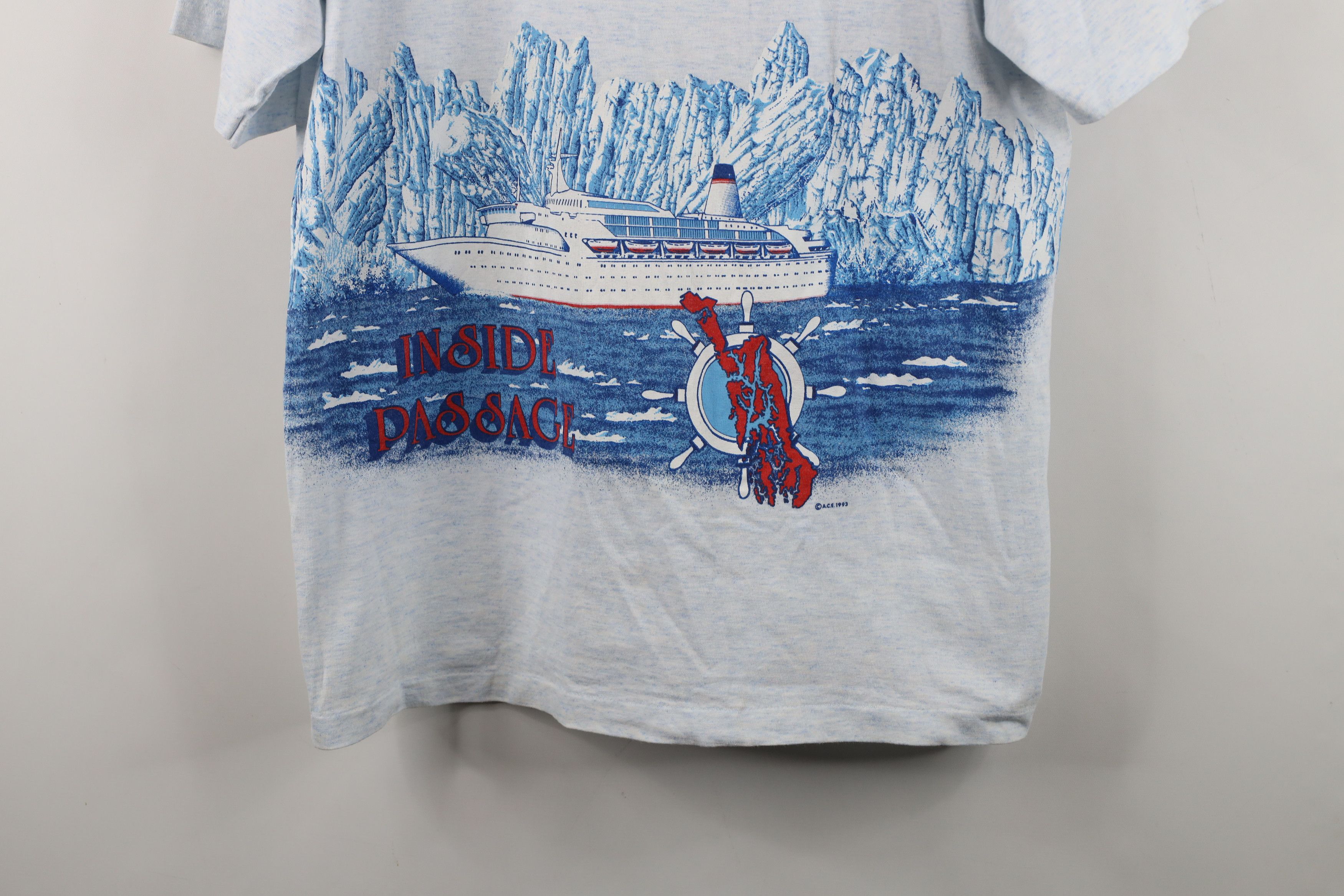 Vintage Vintage 90s Streetwear Print Alaska Cruise Ship T-Shirt USA Size US L / EU 52-54 / 3 - 3 Thumbnail