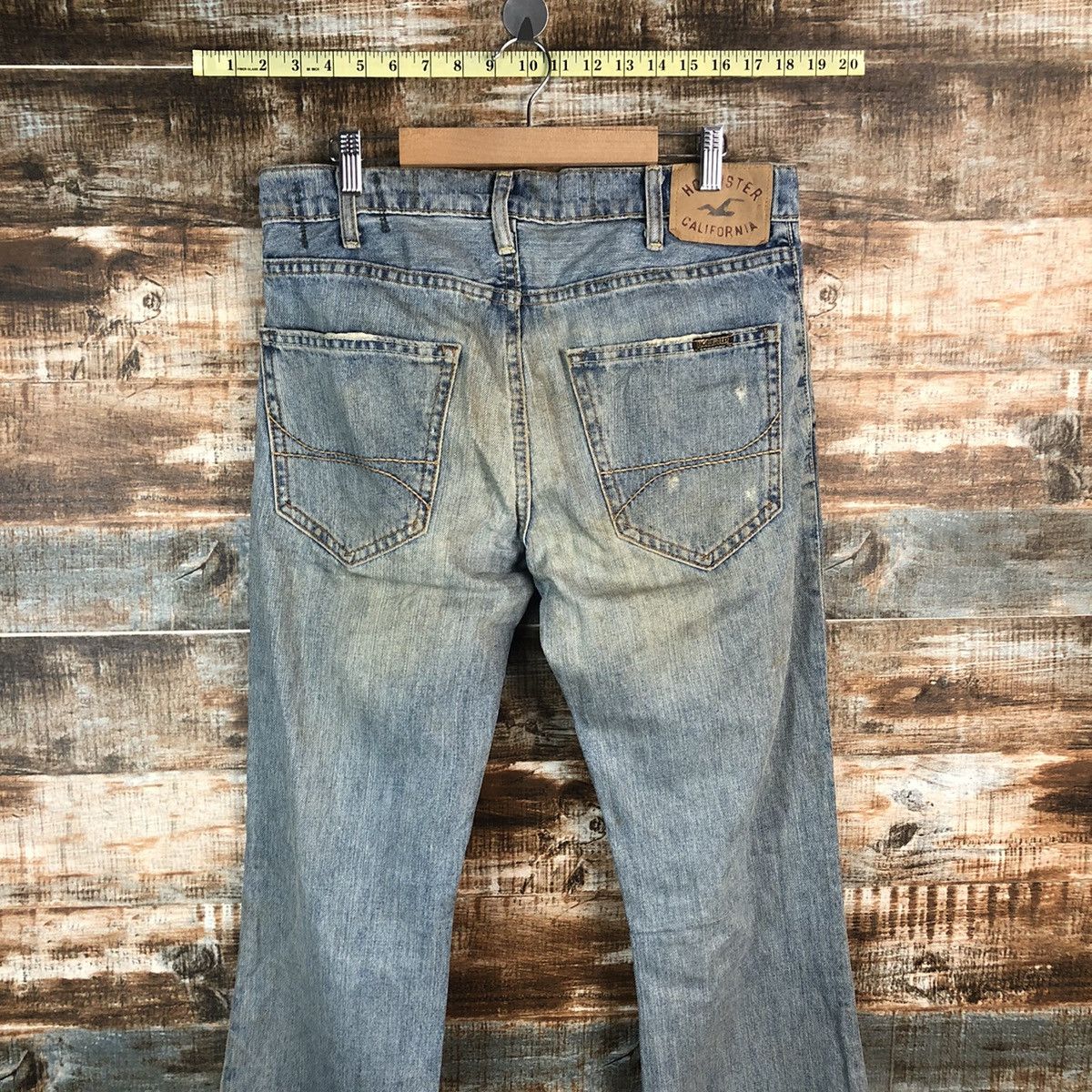 Japanese Brand Hollister Blue Distressed ripped Denim Pants #A1415 Size US 31 - 17 Thumbnail