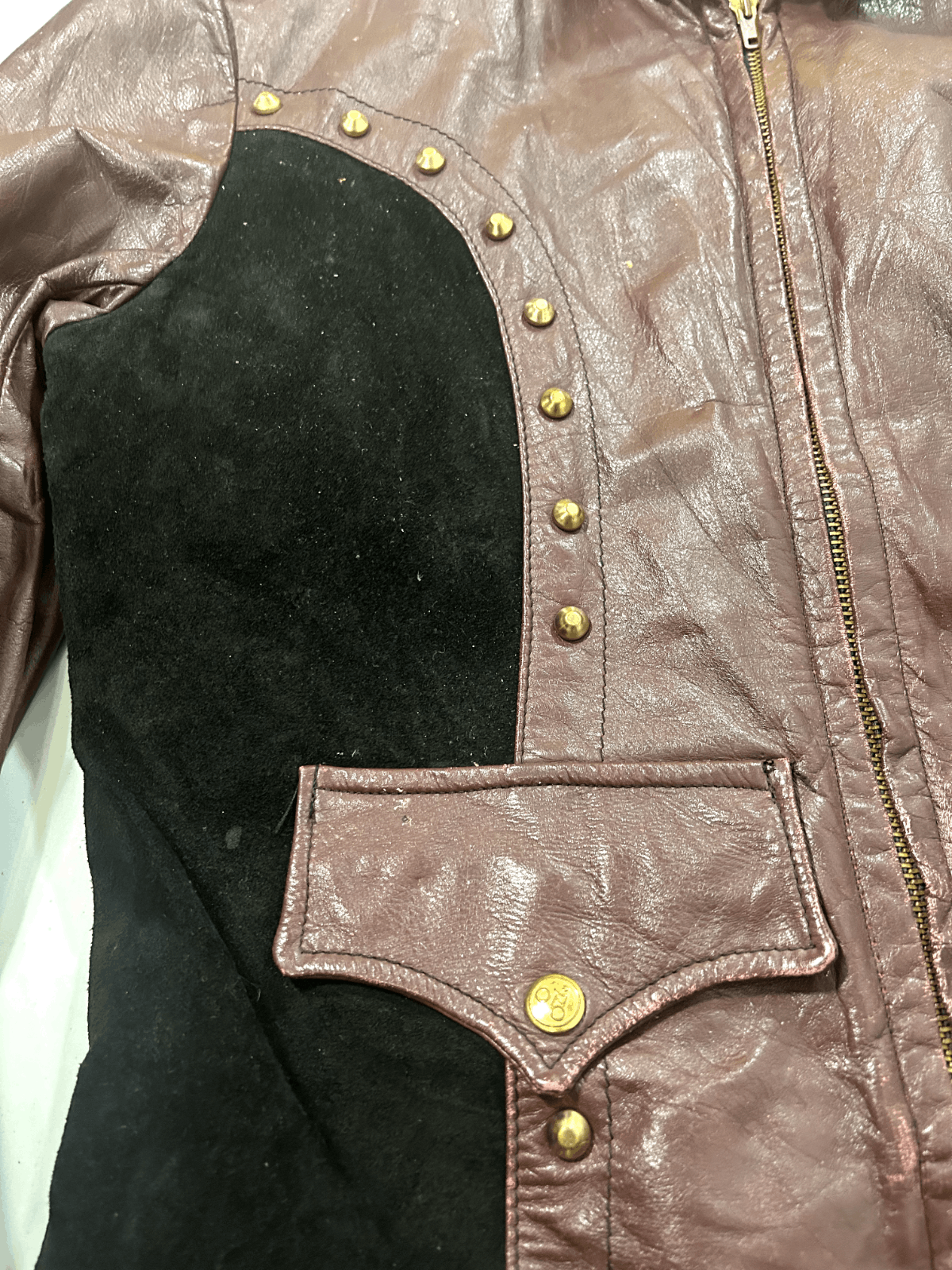 Vintage Vintage 70s Wheels Of Man Wine Motorcycle Bomber Jacket Siz Size US M / EU 48-50 / 2 - 7 Thumbnail
