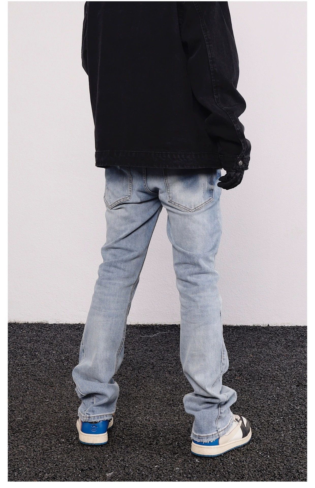 Jean × Vintage damaged washed faded flared patchwork jeans Size US 32 / EU 48 - 5 Thumbnail