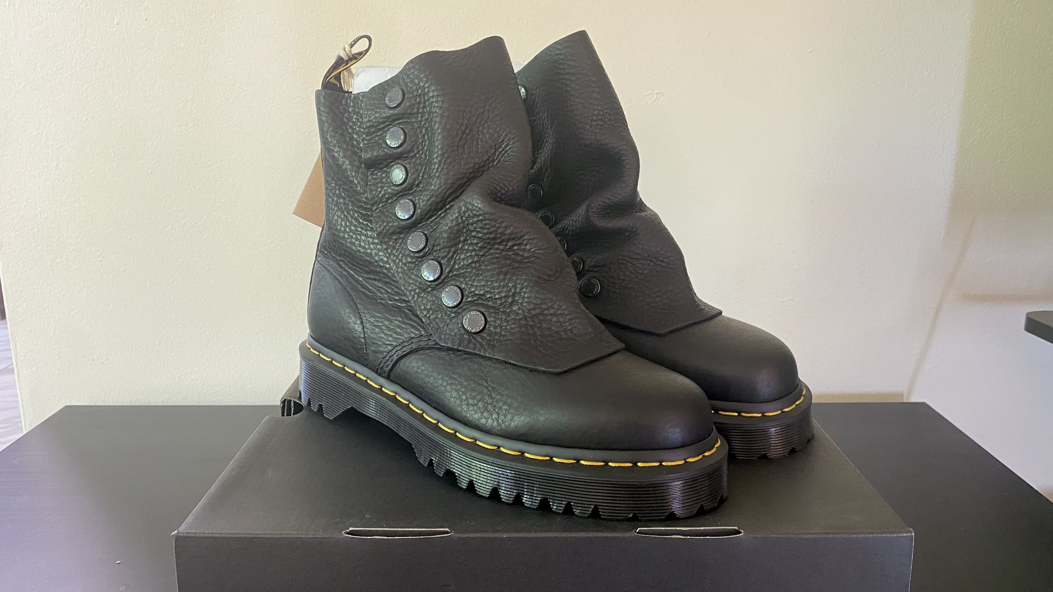 Dr. Martens × Yohji Yamamoto LIMI feu × Dr. Martens DOT BUTTON BOOTS Size US 9 / IT 39 - 1 Thumbnail