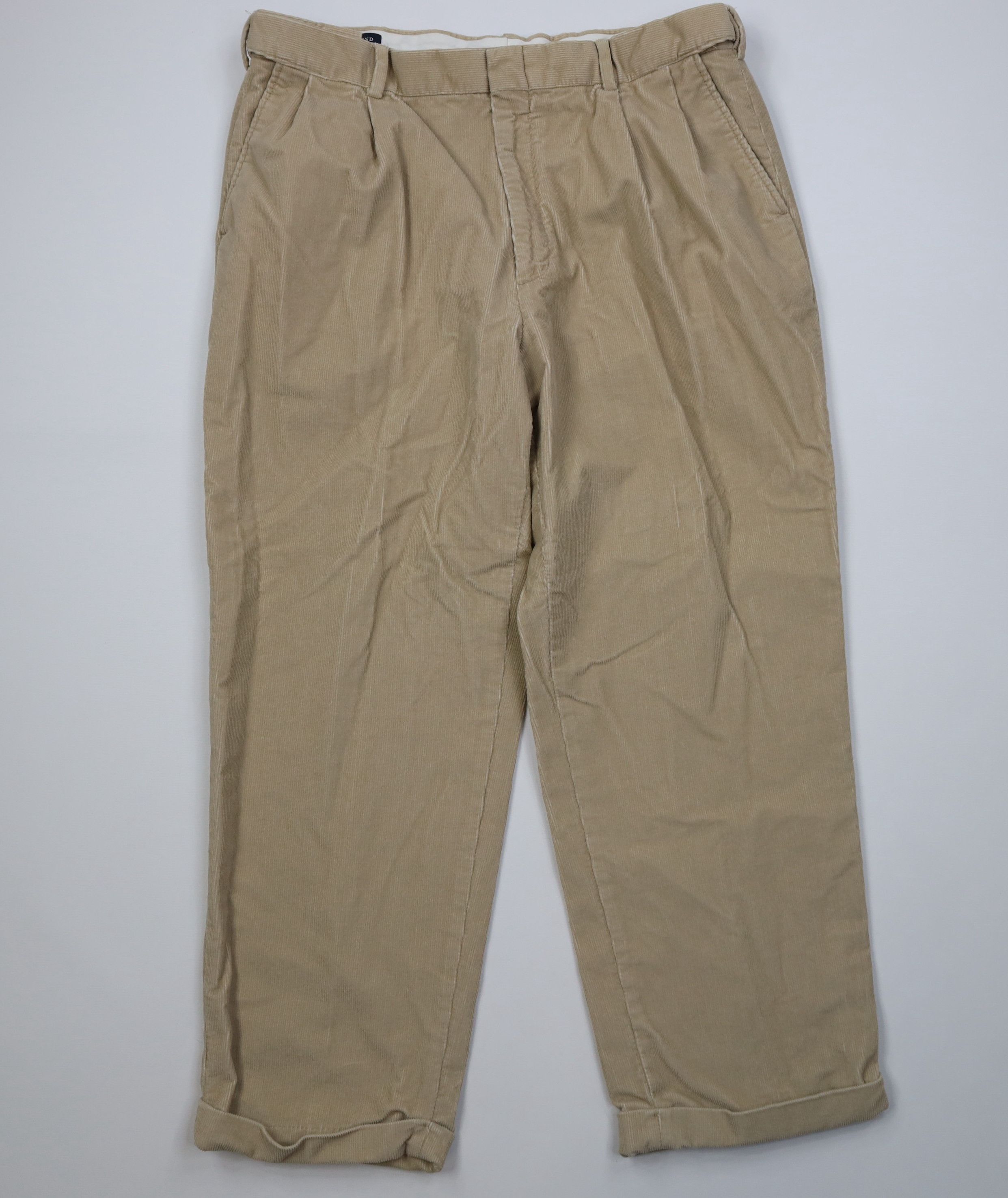 Lands' End Vintage 90s Y2K Lands End Wide Leg Corduroy Chino Pants Size US 38 / EU 54 - 1 Thumbnail