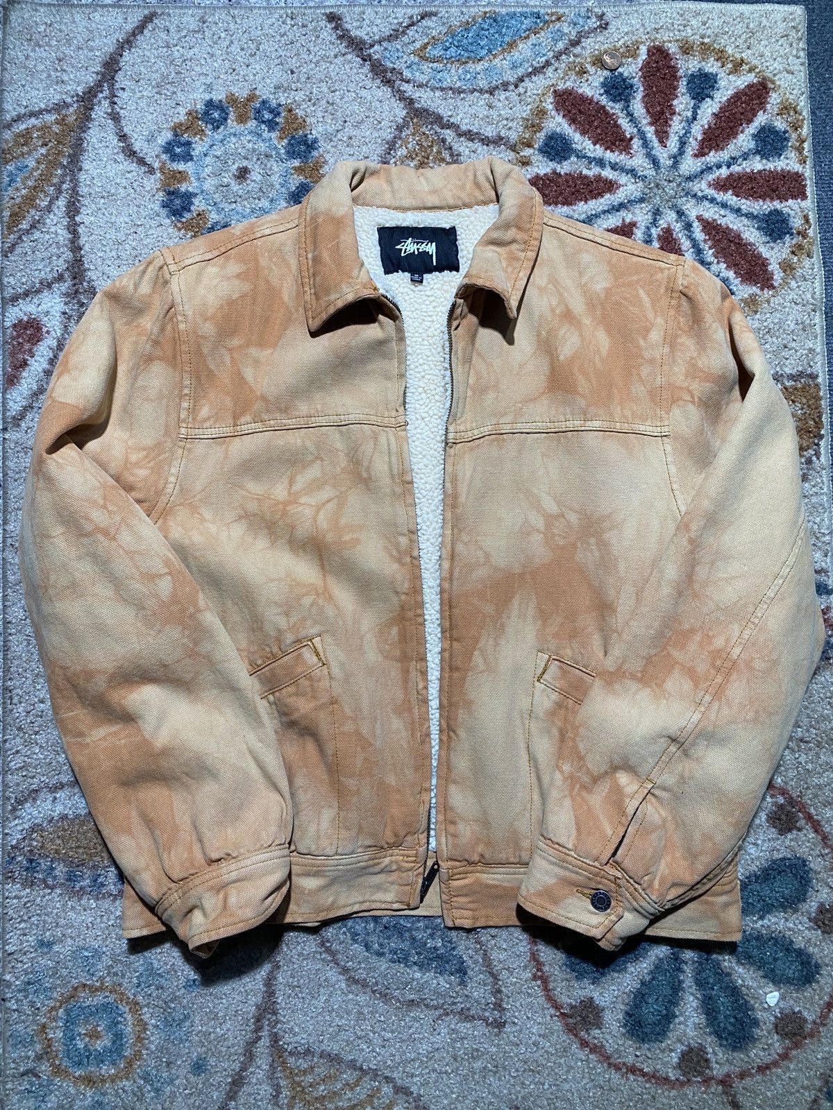 Stussy Stussy Shearling Dyed Trucker Jacket 'Brown' Size US M / EU 48-50 / 2 - 1 Thumbnail