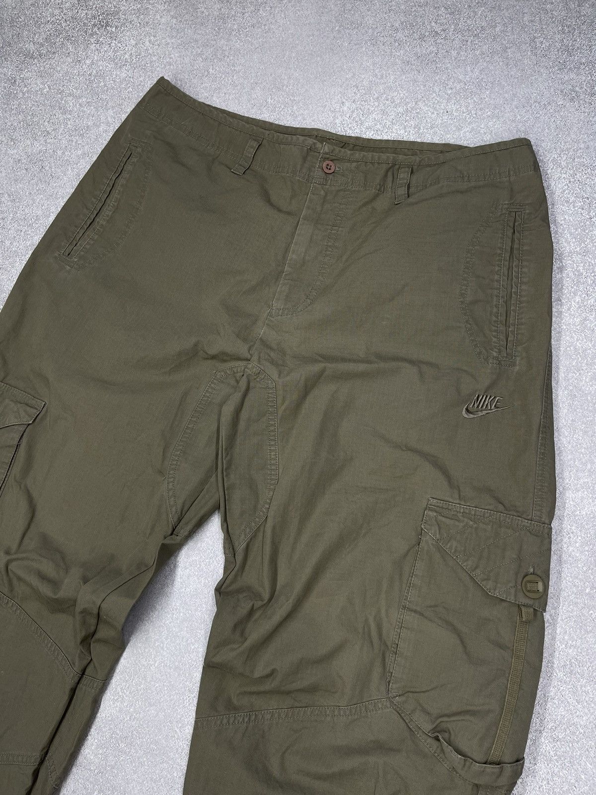 Vintage Nike Cargo Pants Grey Y2K Drill ACG Nylon TN