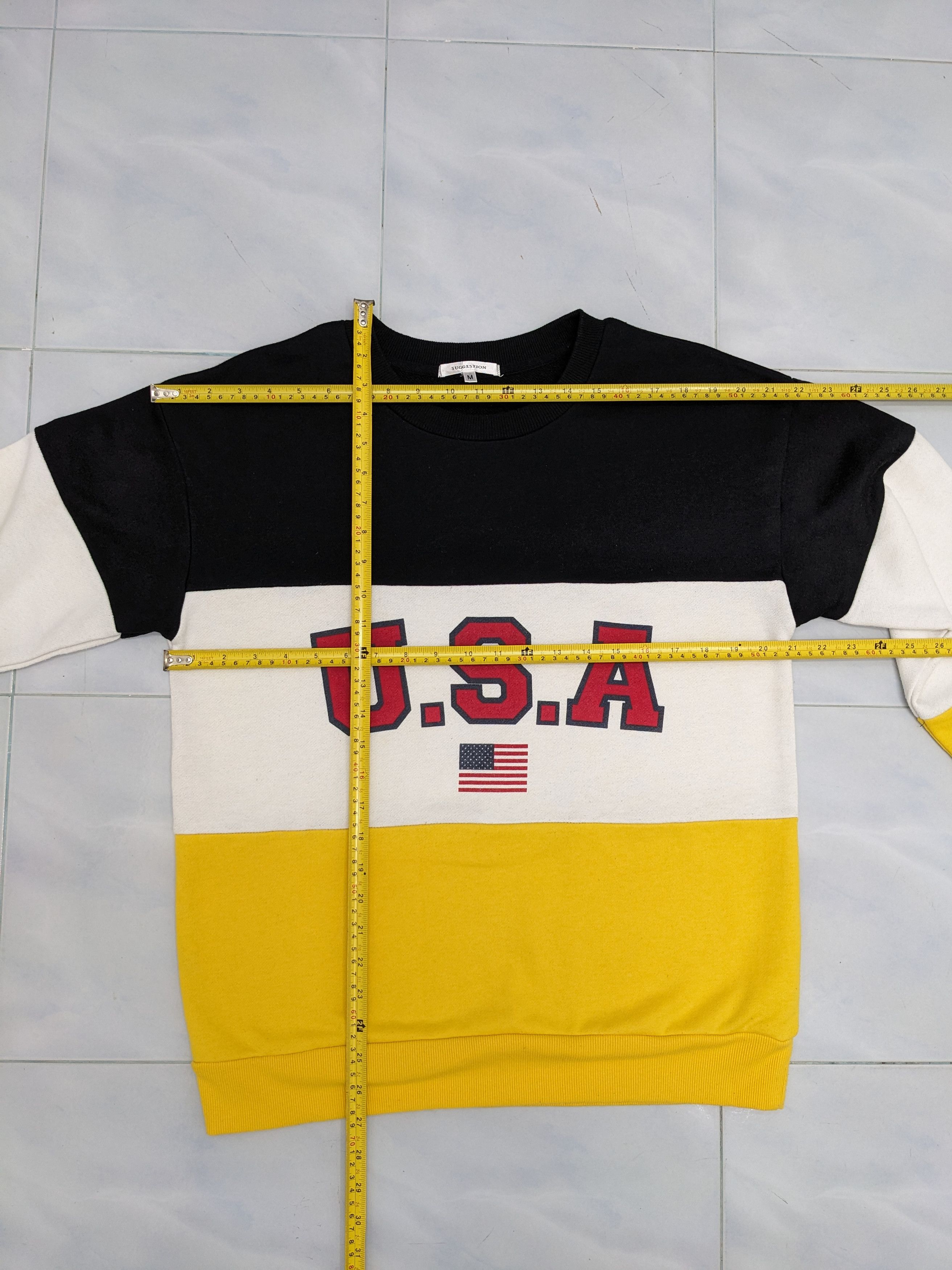 Vintage 90s Suggestion Style Pop Art Color Block Sweatshirt 
