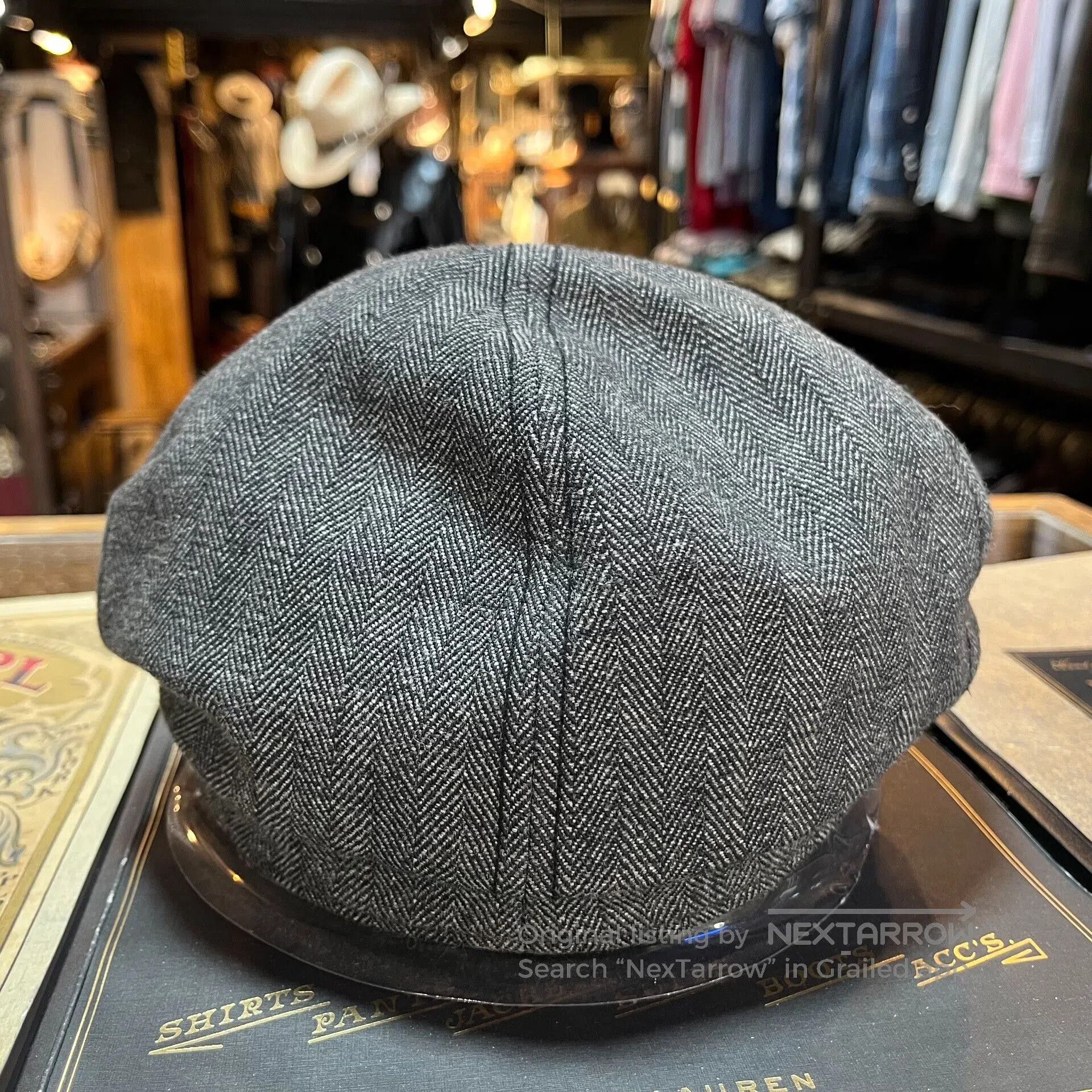 RRL Ralph Lauren gray herringbone cap from Ralph Lauren. Size ONE SIZE - 5 Thumbnail