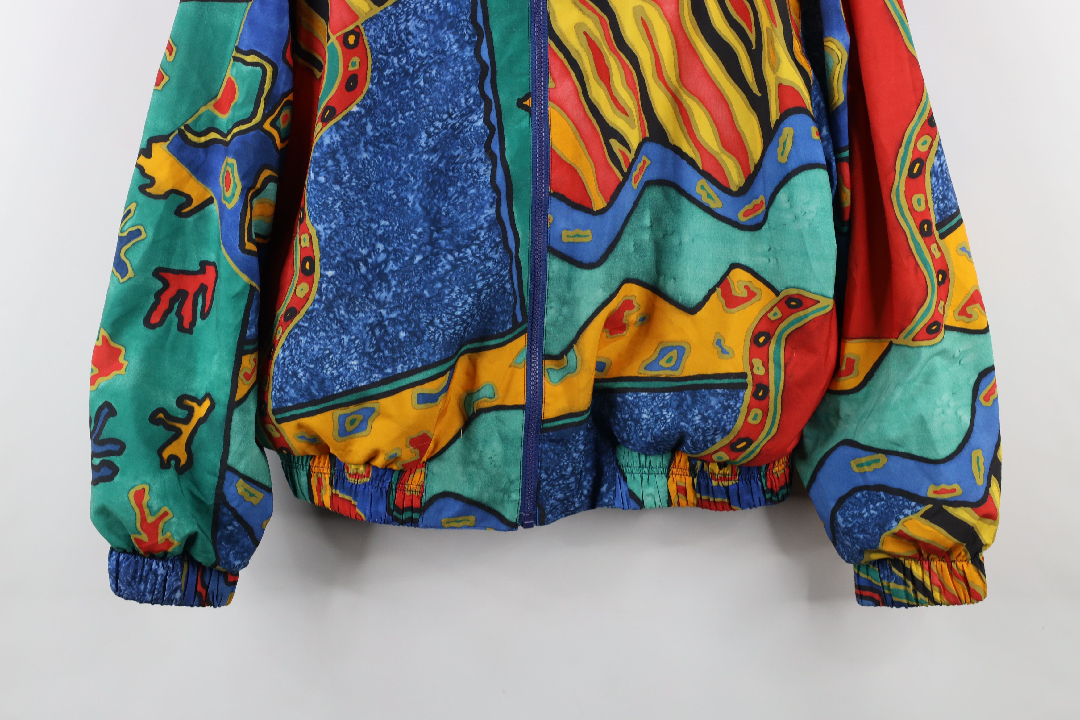 Vintage Vintage 90s Streetwear Abstract Lined Windbreaker Jacket USA Size M / US 6-8 / IT 42-44 - 3 Thumbnail