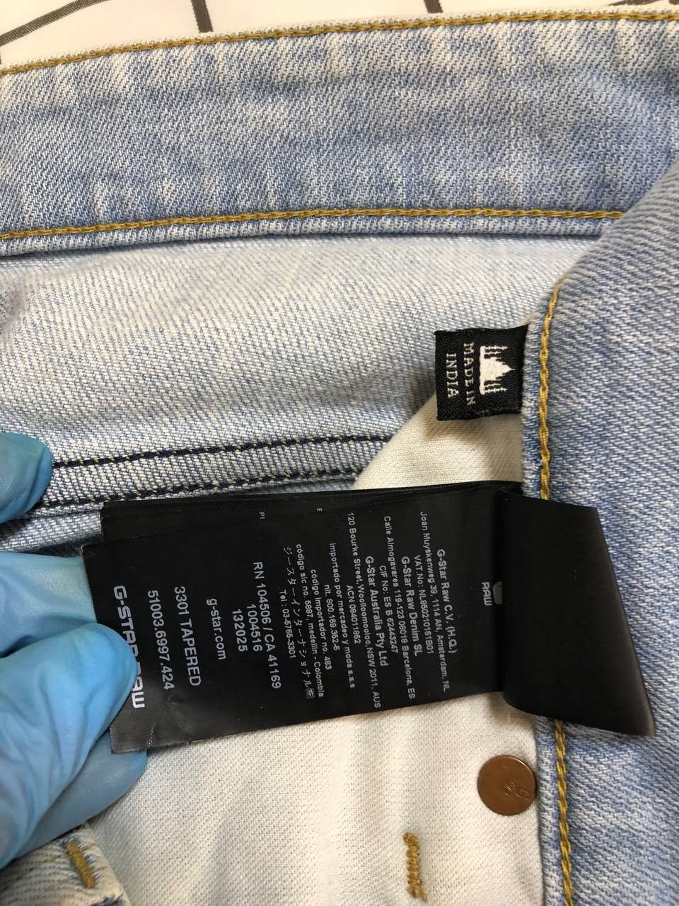 G-Star G star RAW tarred embro cargo jeans denim Size US 33 - 18 Thumbnail