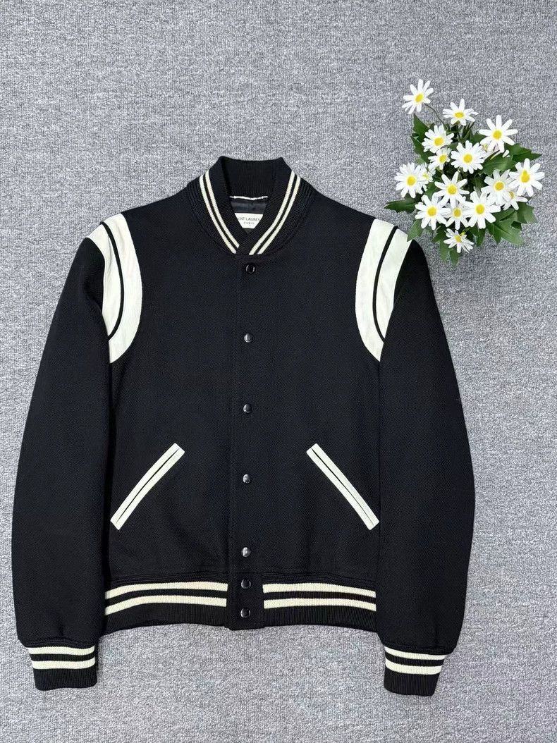 Yves Saint Laurent Saint Laurent Black and white Teddy jacket 2502-Nextarrow Size US L / EU 52-54 / 3 - 1 Thumbnail