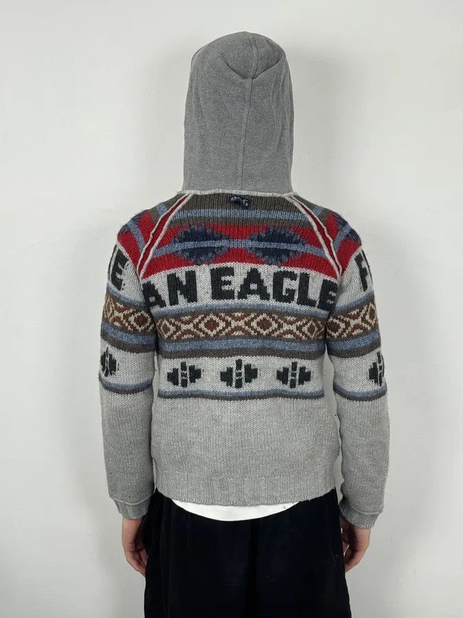 Dolce & Gabbana AW2004 Dolce & Gabbana Grey Wool Eagle Intarsia Zip Hoodie Size US S / EU 44-46 / 1 - 4 Thumbnail