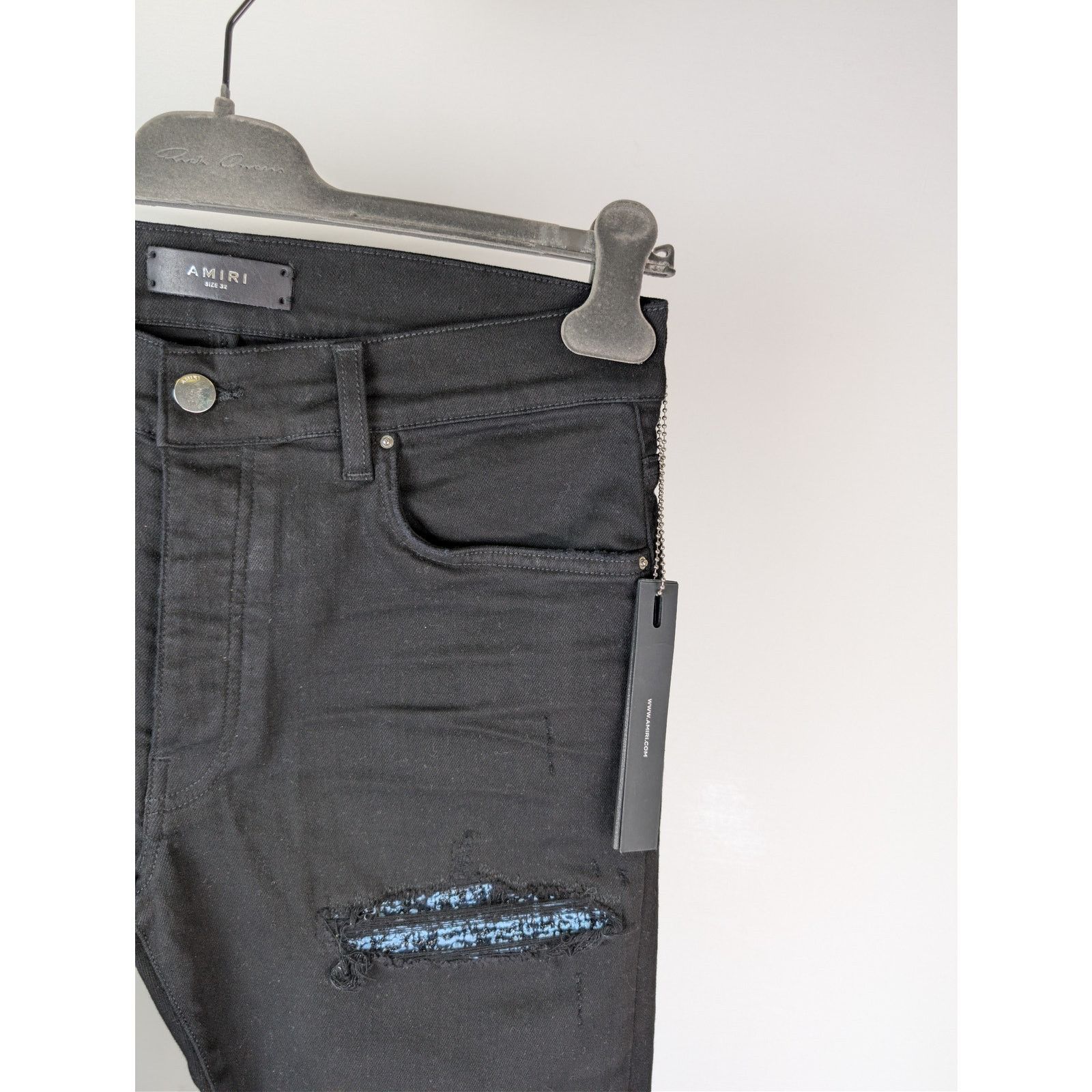 Amiri o1rshd1 Boucle MX1 Denim Jeans in Black Overdyed Size US 32 / EU 48 - 5 Thumbnail