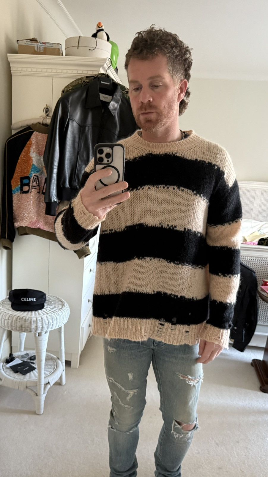 Acne Studios Acne Studios mohair knit sweater distressed grail Size US L / EU 52-54 / 3 - 9 Thumbnail