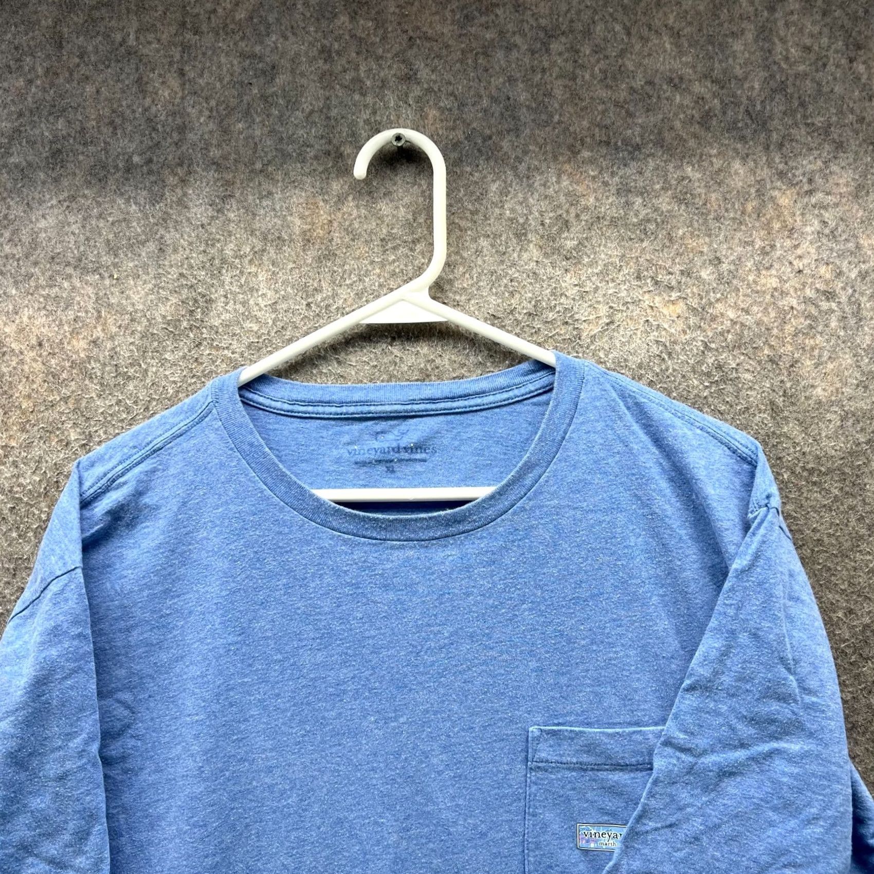 Vineyard Vines Vineyard Vines Shirt Mens Large Blue Pocket Tee Martha’s Heathered Crew Neck T-Shirt Pockets Size US L / EU 52-54 / 3 - 6 Thumbnail
