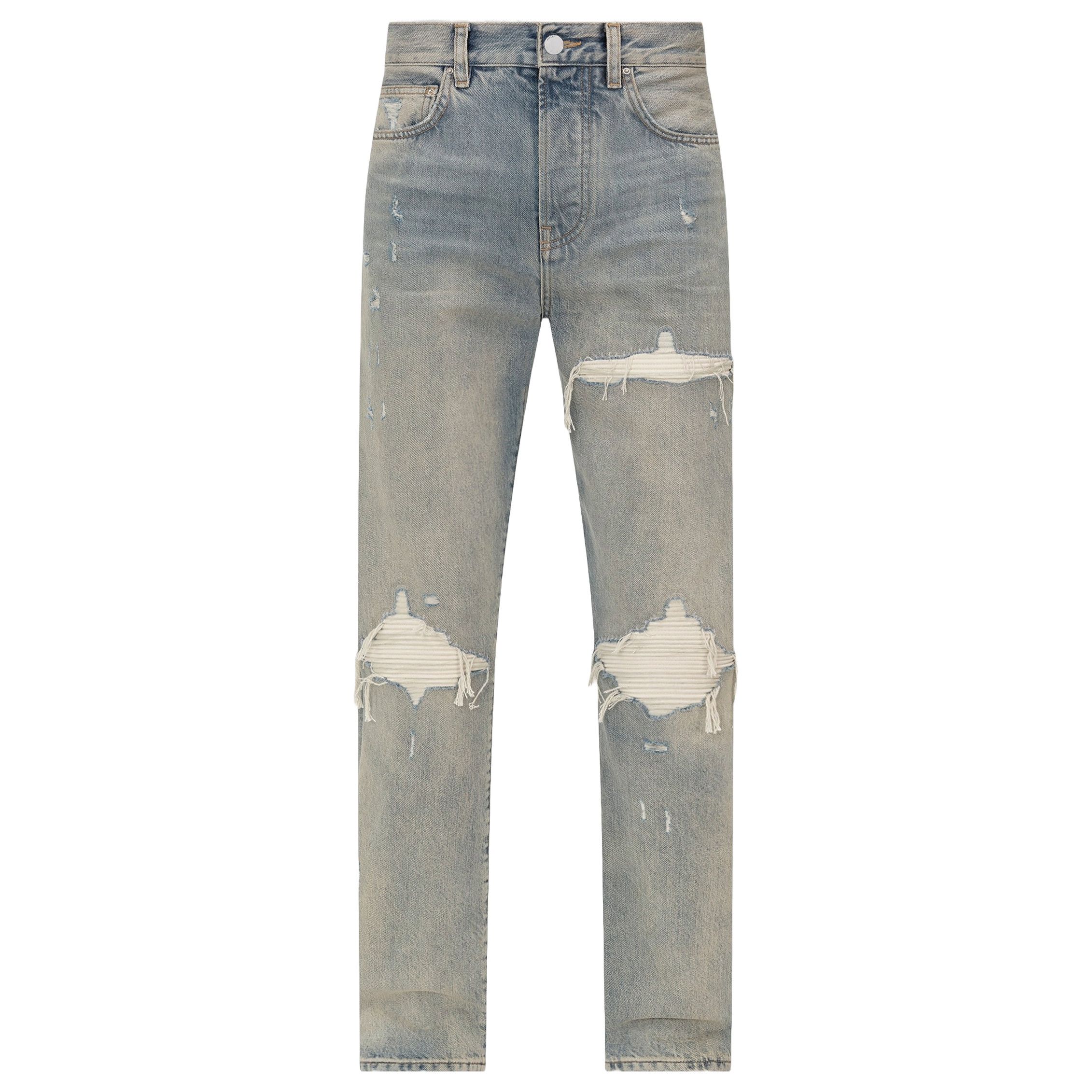 Amiri Suede Straight MX1 Jean Antique Indigo Size US 31 - 1 Thumbnail
