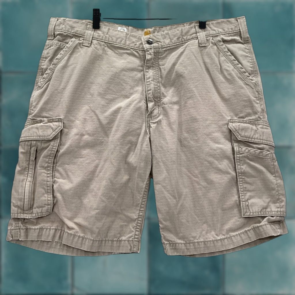 Carhartt Carhartt Force Cargo Shorts Mens 40 Relaxed Khaki Beige Ripstop Workwear 10" Size US 40 / EU 56 - 1 Thumbnail