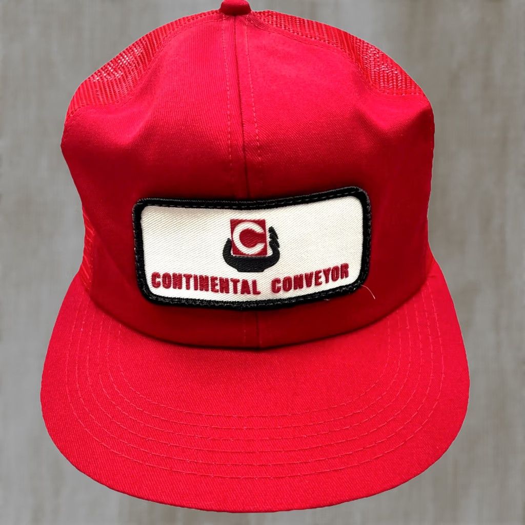 Vintage VINTAGE K Products Trucker Hat Cap Red Made In USA Patch Farm 80s Mine Snapback Mens Size ONE SIZE - 1 Thumbnail