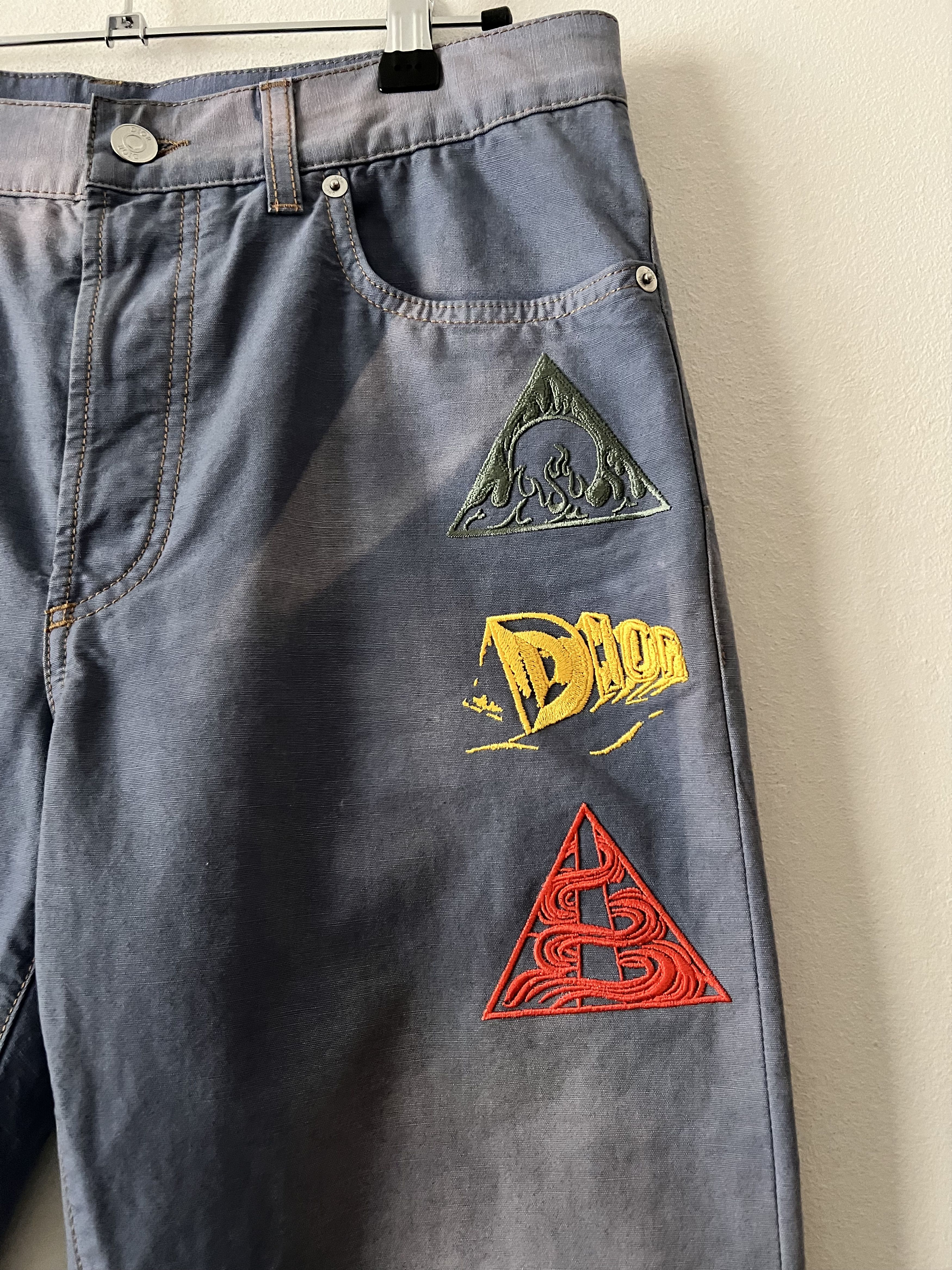 Dior Dior Jeans Embroidery AsteroDior Size US 31 - 9 Thumbnail